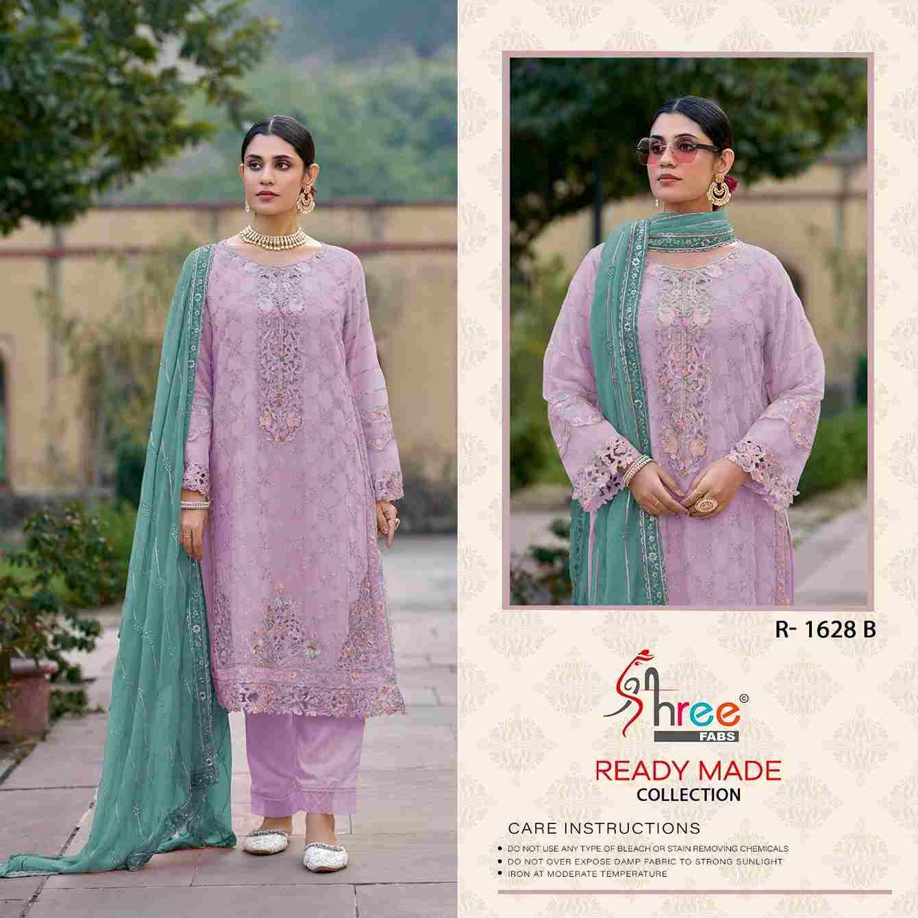 Shree Fabs Hit Design R-1628 Colours By Shree Fabs R-1628-A To R-1628-D Series Beautiful Pakistani Suits Stylish Fancy Colorful Party Wear & Occasional Wear Pure Chiffon Embroidered Dresses At Wholesale Price