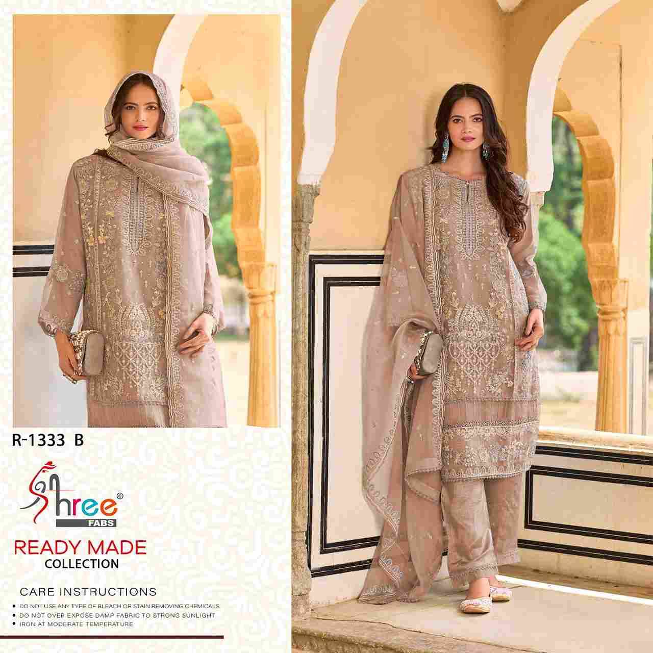 Shree Fabs Hit Design R-1333 Colours By Shree Fabs R-1333-A To R-1333-D Series Beautiful Pakistani Suits Stylish Fancy Colorful Party Wear & Occasional Wear Pure Organza Embroidered Dresses At Wholesale Price