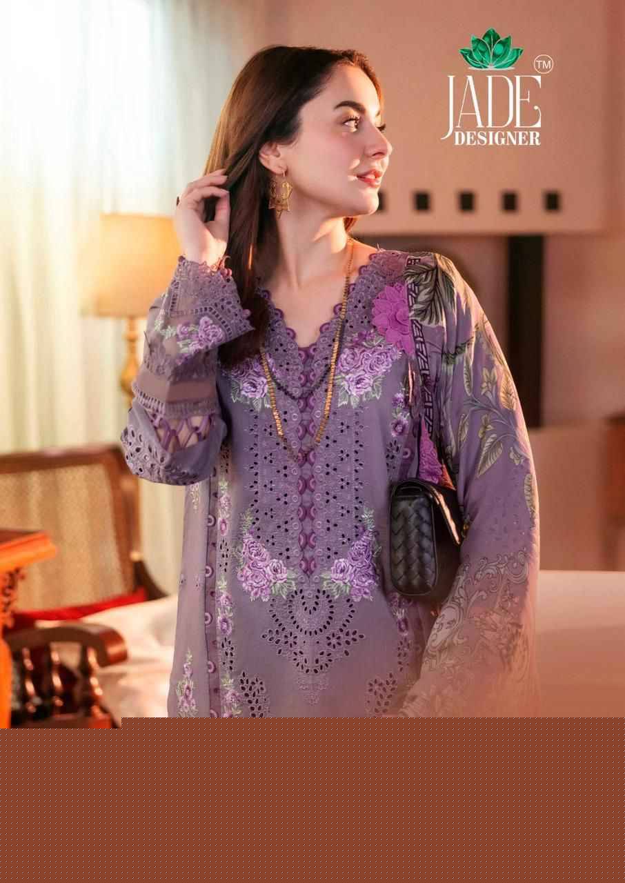 Crimsons Vol-14 By Jade 14001 To 14006 Series Beautiful Festive Suits Colorful Stylish Fancy Casual Wear & Ethnic Wear Pure Lawn Cotton Embroidered Dresses At Wholesale Price