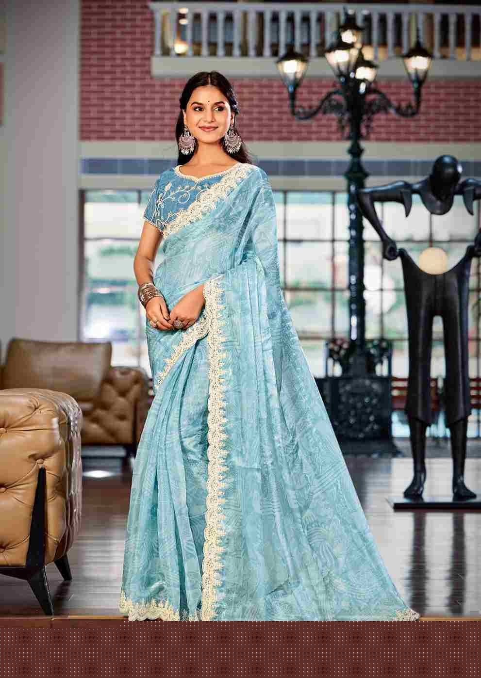 Juery By Stavan 1001 To 1005 Series Indian Traditional Wear Collection Beautiful Stylish Fancy Colorful Party Wear & Occasional Wear Burberry Sarees At Wholesale Price