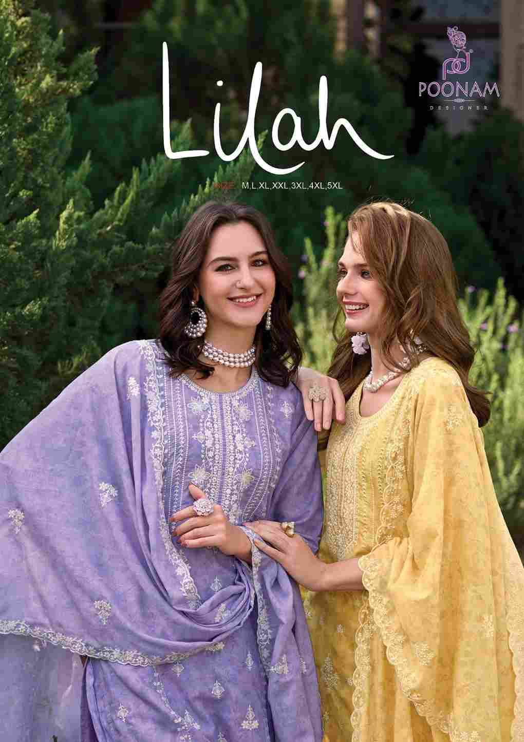 Lilah By Poonam Designer 1001 To 1004 Series Suits Beautiful Fancy Colorful Stylish Party Wear & Occasional Wear Pure Cotton Dresses At Wholesale Price