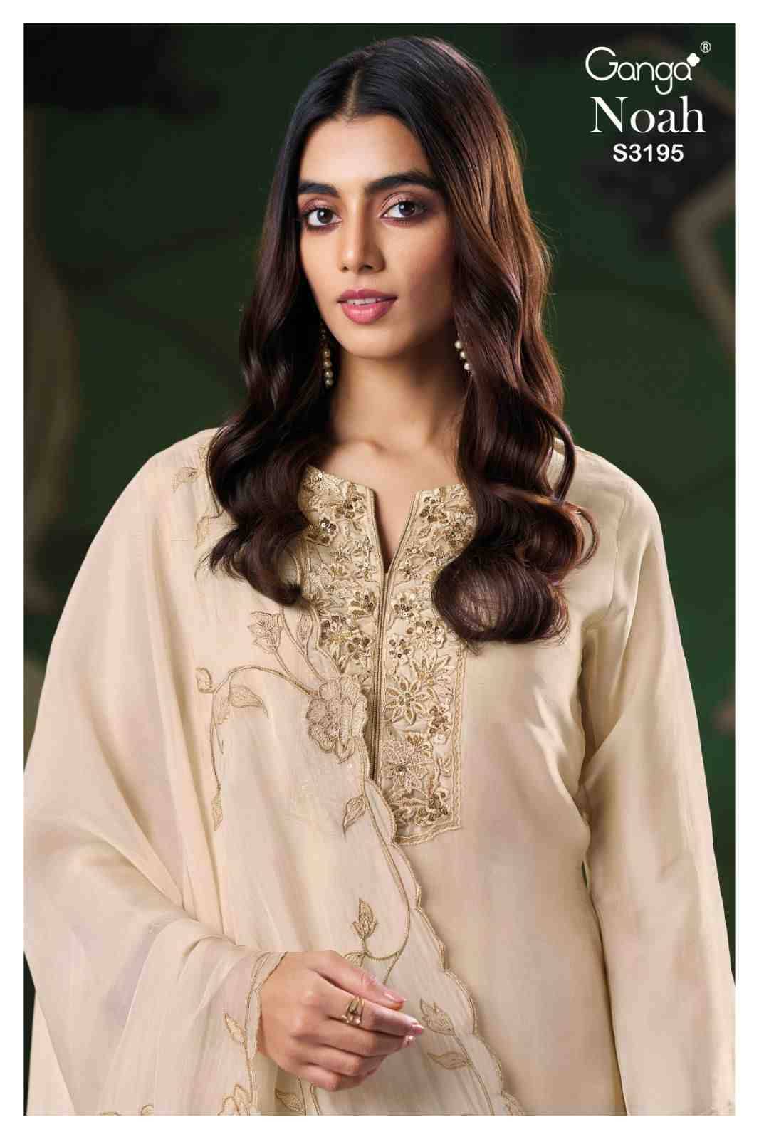 Noah-3195 By Ganga Fashion 3195-A To 3195-B Series Beautiful Festive Suits Colorful Stylish Fancy Casual Wear & Ethnic Wear Pure Bemberg Silk Print Dresses At Wholesale Price