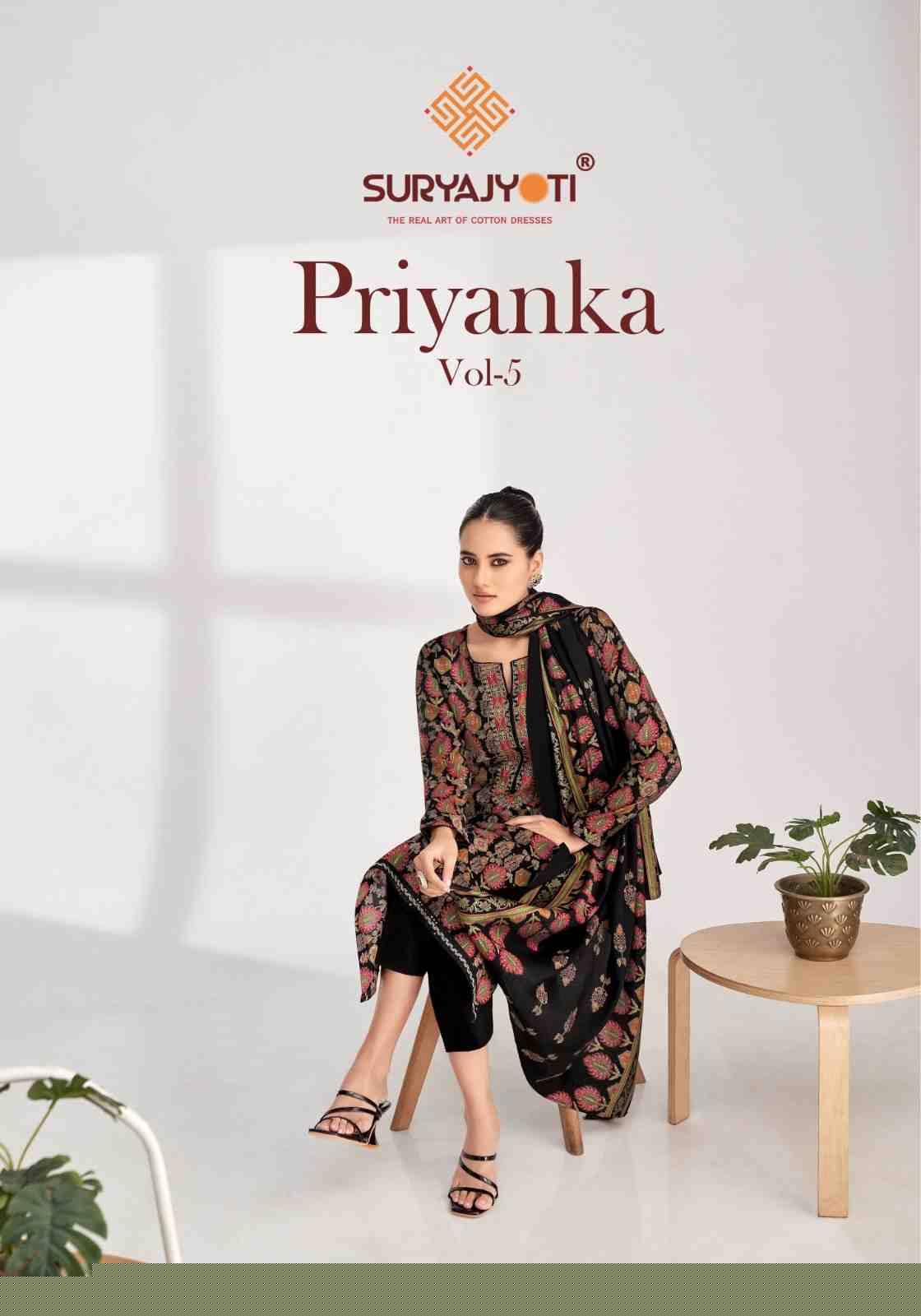 Priyanka Vol-5 By Suryajyoti 5001 To 5006 Series Beautiful Festive Suits Stylish Fancy Colorful Casual Wear & Ethnic Wear Pure Modal Print Dresses At Wholesale Price
