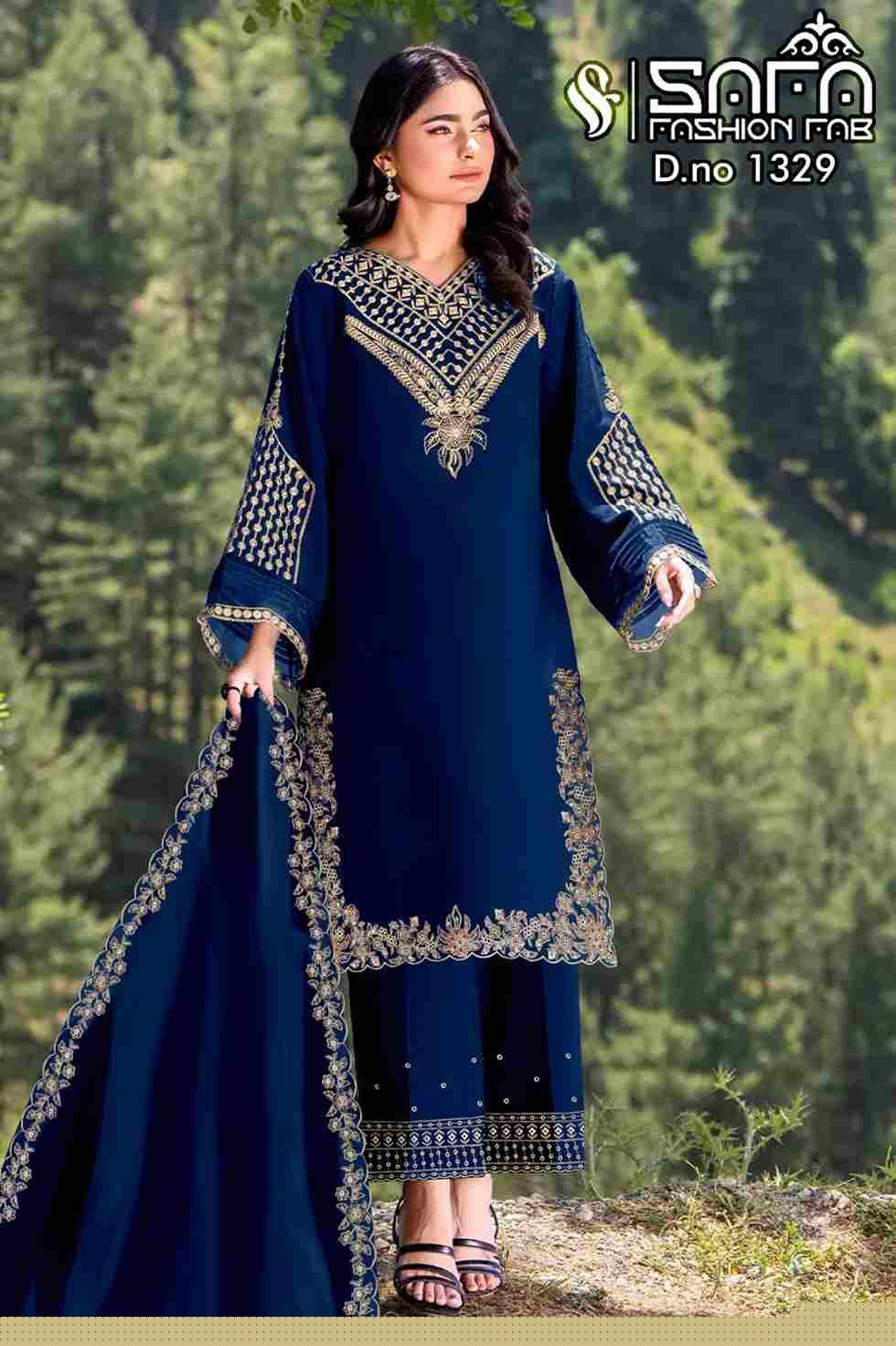 Safa 1329 Colours By Safa Fashion 1329-A To 1329-C Series Designer Stylish Fancy Colorful Beautiful Party Wear & Ethnic Wear Collection Heavy Georgette Dresses At Wholesale Price