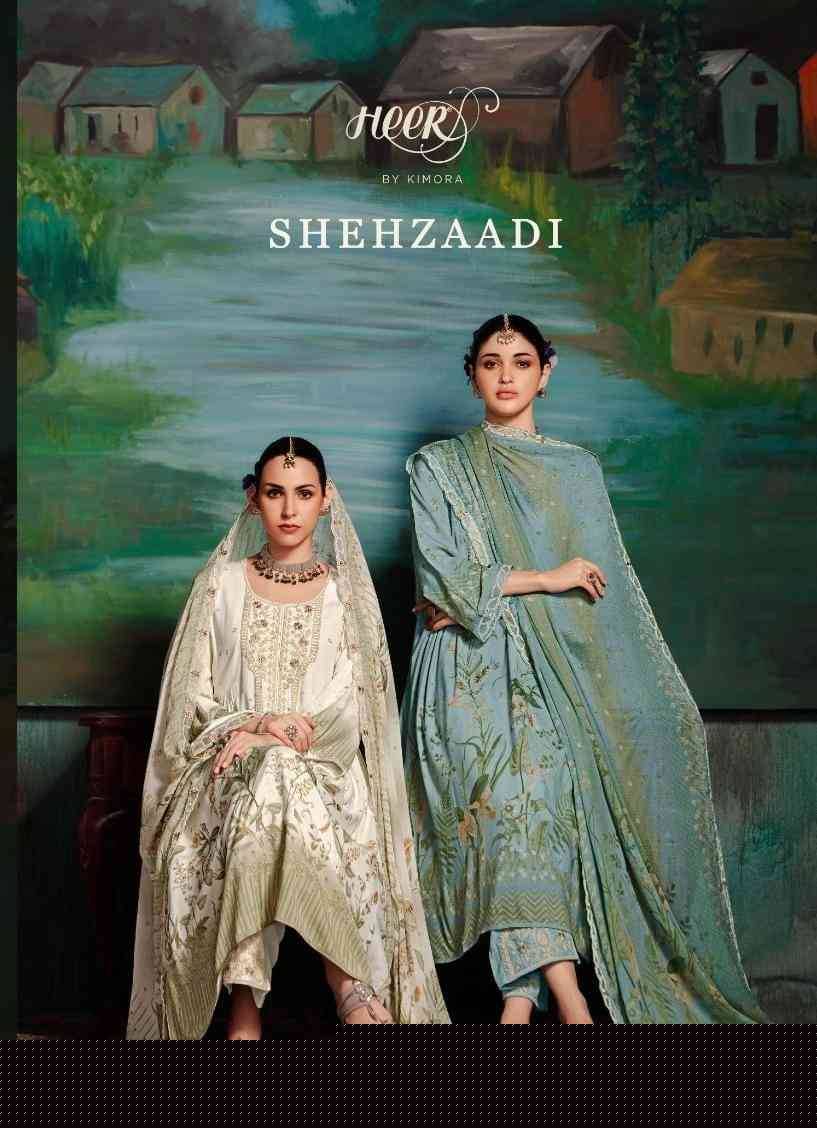 Shehzaadi By Kimora Fashion 9521 To 9526 Series Designer Festive Suits Collection Beautiful Stylish Fancy Colorful Party Wear & Occasional Wear Pure Muslin Dresses At Wholesale Price