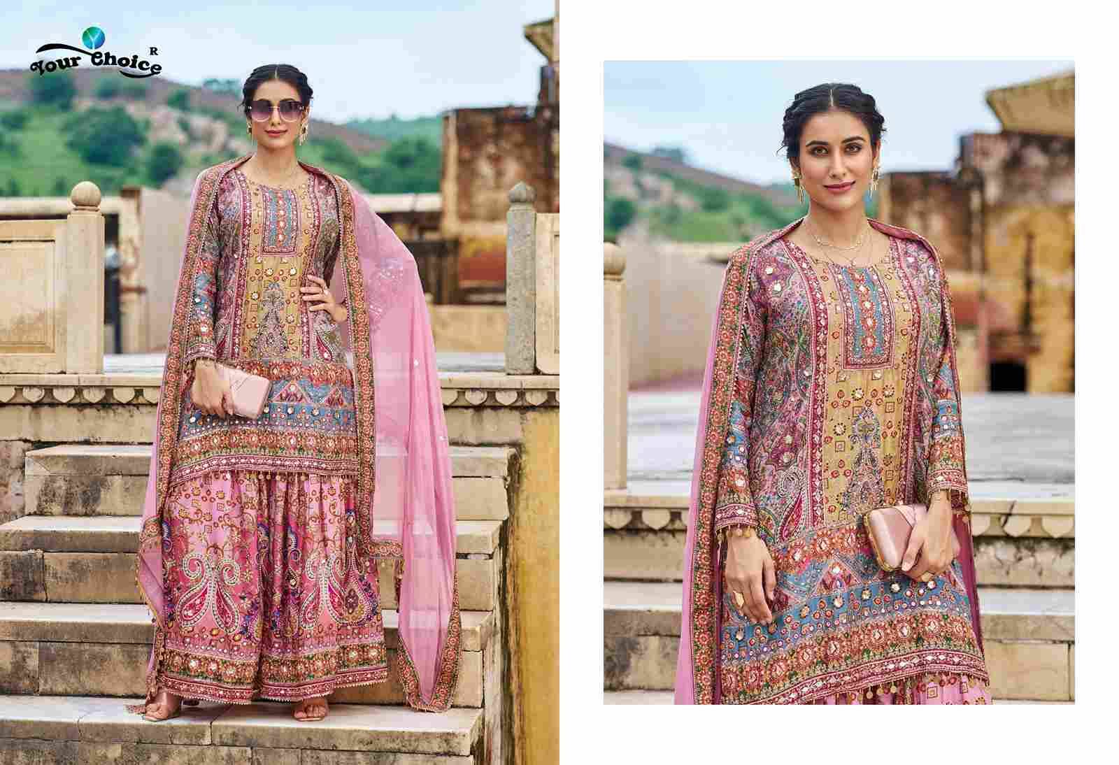 Seerat By Your Choice 1001 To 1002 Series Designer Sharara Suits Collection Beautiful Stylish Fancy Colorful Party Wear & Occasional Wear Chinnon Dresses At Wholesale Price