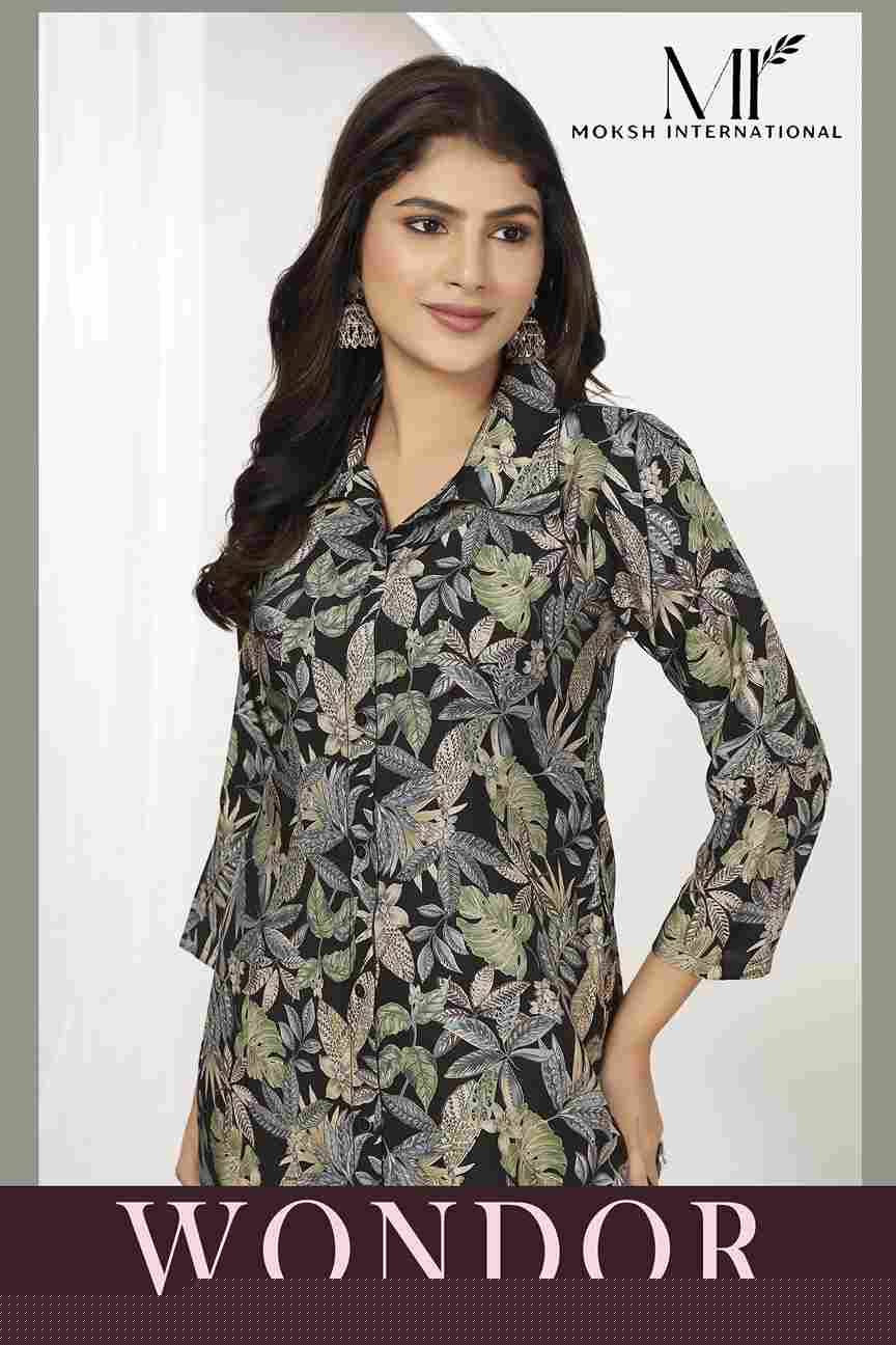 Wondor Vol-1 By Moksh International 856 To 859 Series Designer Stylish Fancy Colorful Beautiful Party Wear & Ethnic Wear Collection Rayon/Chanderi Tops With Bottom At Wholesale Price