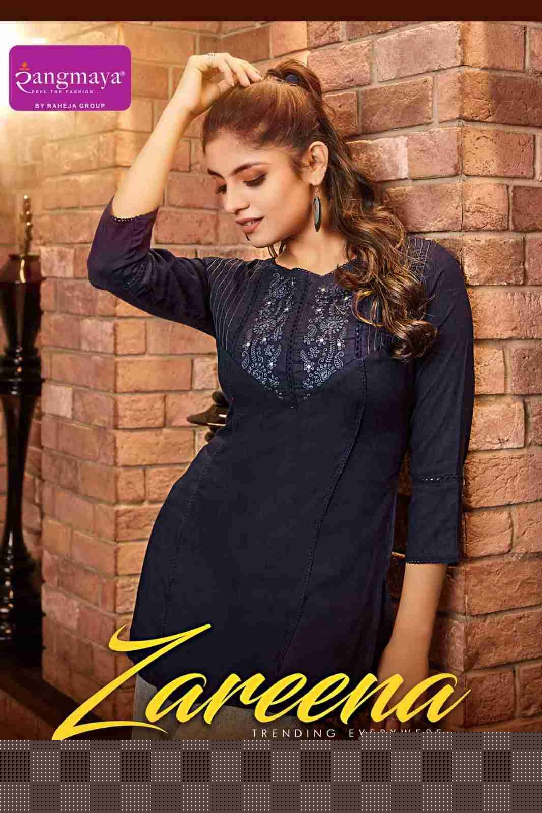 Zareena By Rangmaya 101 To 108 Series Designer Stylish Fancy Colorful Beautiful Party Wear & Ethnic Wear Collection Rayon Tops At Wholesale Price