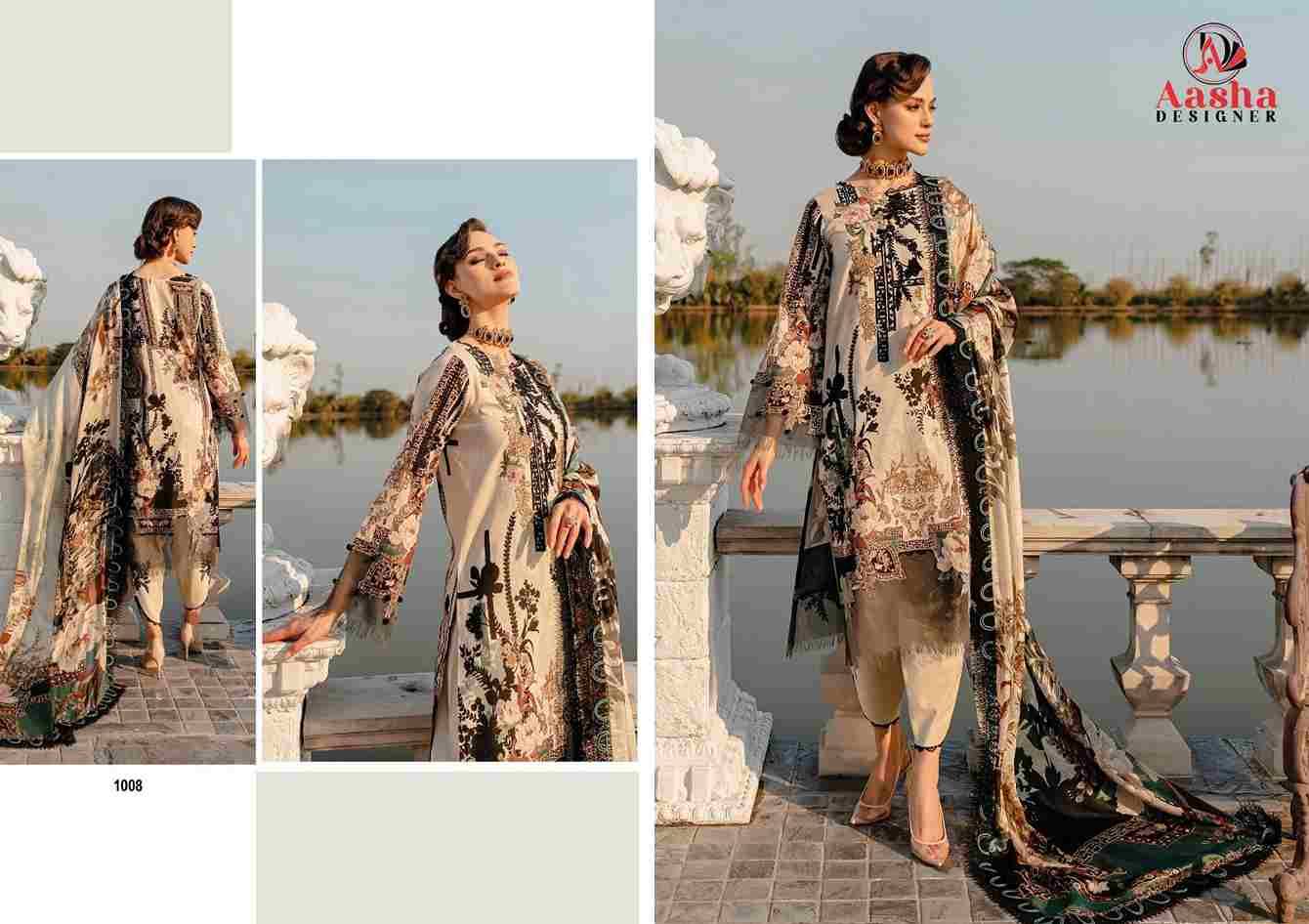 Aasha Hit Design 1008 By Aasha Designer Beautiful Pakistani Suits Colorful Stylish Fancy Casual Wear & Ethnic Wear Pure Cotton Embroidered Dresses At Wholesale Price