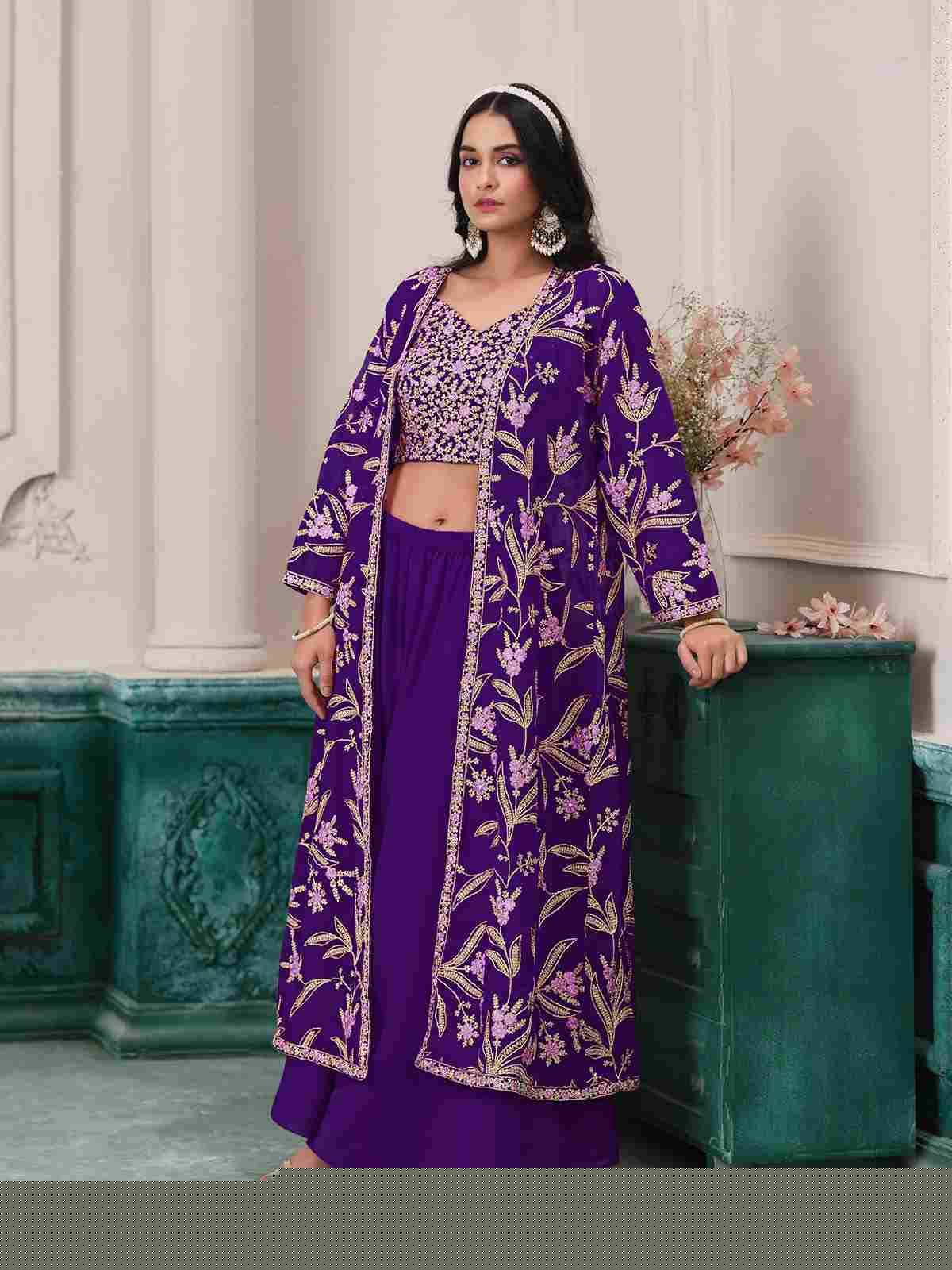 Aanaya Vol-221 By Twisha 221-A To 221-D Series Designer Stylish Fancy Colorful Beautiful Party Wear & Ethnic Wear Collection Faux Georgette Tops With Bottom At Wholesale Price