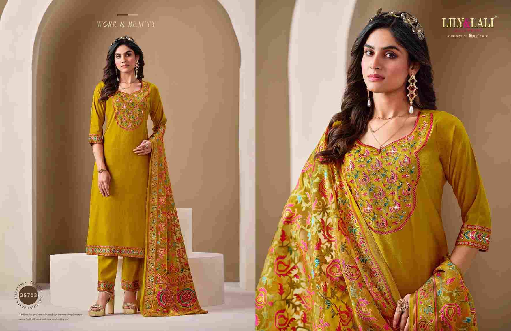 Brasso By Lily And Lali 25701 To 25706 Series Beautiful Festive Suits Colorful Stylish Fancy Casual Wear & Ethnic Wear Roman Silk Dresses At Wholesale Price