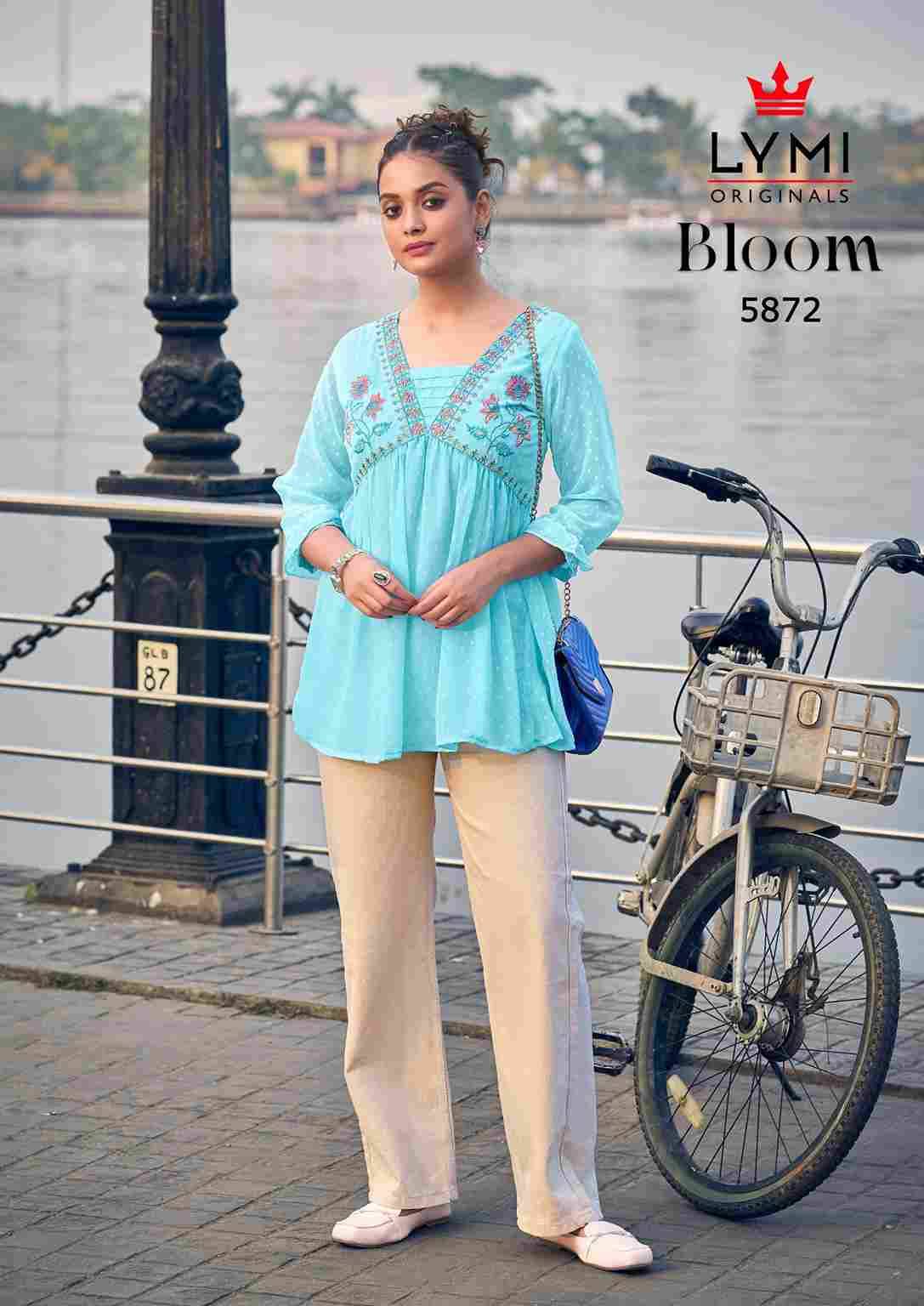 Bloom By Lymi Originals 5871 To 5876 Series Designer Stylish Fancy Colorful Beautiful Party Wear & Ethnic Wear Collection Georgette Tops At Wholesale Price