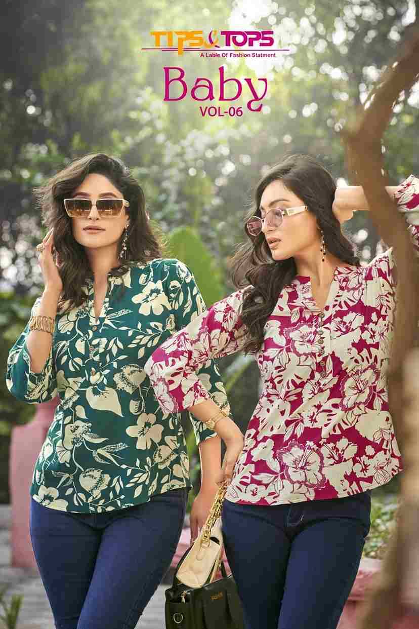 Baby Vol-6 By Tips And Tops 1001 To 1009 Series Designer Stylish Fancy Colorful Beautiful Party Wear & Ethnic Wear Collection Rayon Tops At Wholesale Price