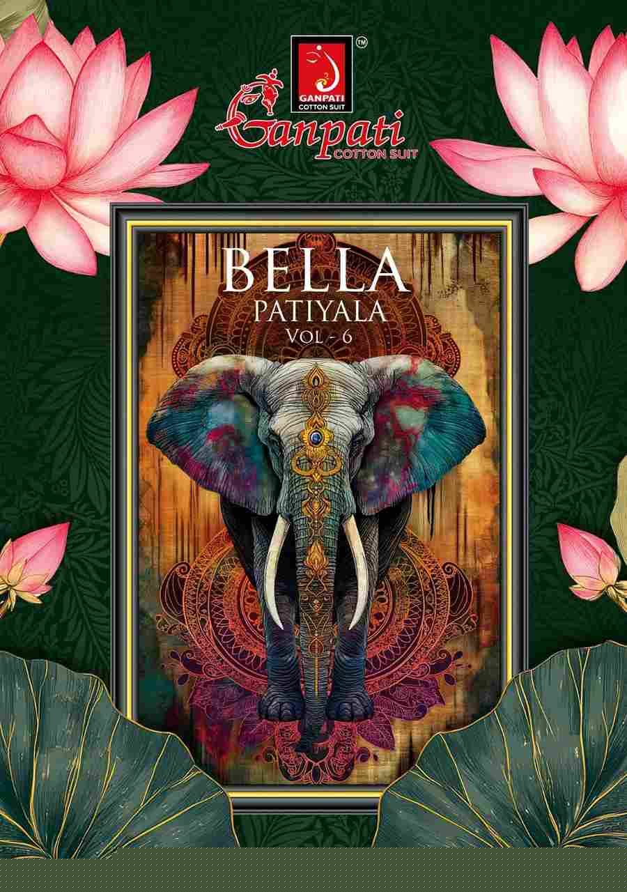 Bella Patiyala Vol-6 By Ganpati Cotton Suit 601 To 615 Series Beautiful Festive Suits Stylish Fancy Colorful Casual Wear & Ethnic Wear Pure Cotton Dresses At Wholesale Price
