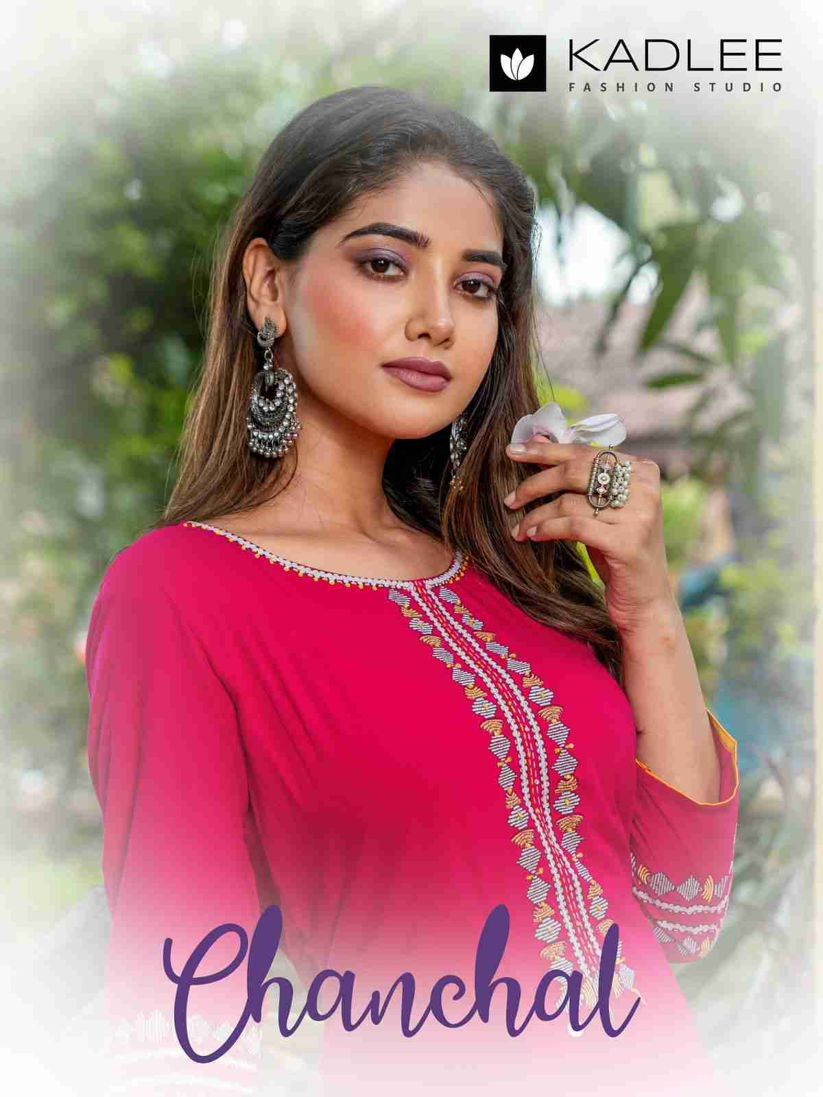 Chanchal By Kadlee 3001 To 3006 Series Designer Stylish Fancy Colorful Beautiful Party Wear & Ethnic Wear Collection Rayon With Work Kurtis At Wholesale Price