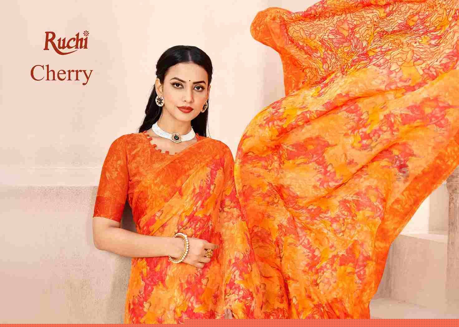 Cherry Vol-41 By Ruchi Sarees 38401-A To 38403-D Series Indian Traditional Wear Collection Beautiful Stylish Fancy Colorful Party Wear & Occasional Wear Chiffon Sarees At Wholesale Price