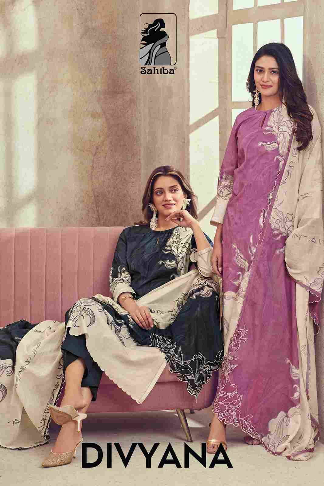 Divyana By Sahiba Fabrics Beautiful Festive Suits Colorful Stylish Fancy Casual Wear & Ethnic Wear Pure Lawn Cotton Dresses At Wholesale Price