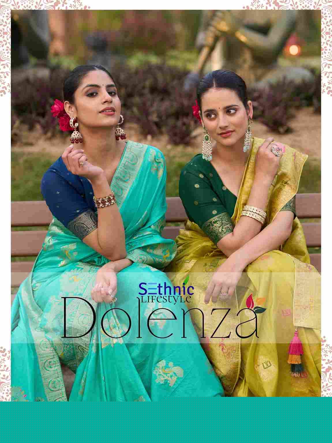 Dolenza By Sethnic 77001 To 77005 Series Indian Traditional Wear Collection Beautiful Stylish Fancy Colorful Party Wear & Occasional Wear Dola Silk Sarees At Wholesale Price