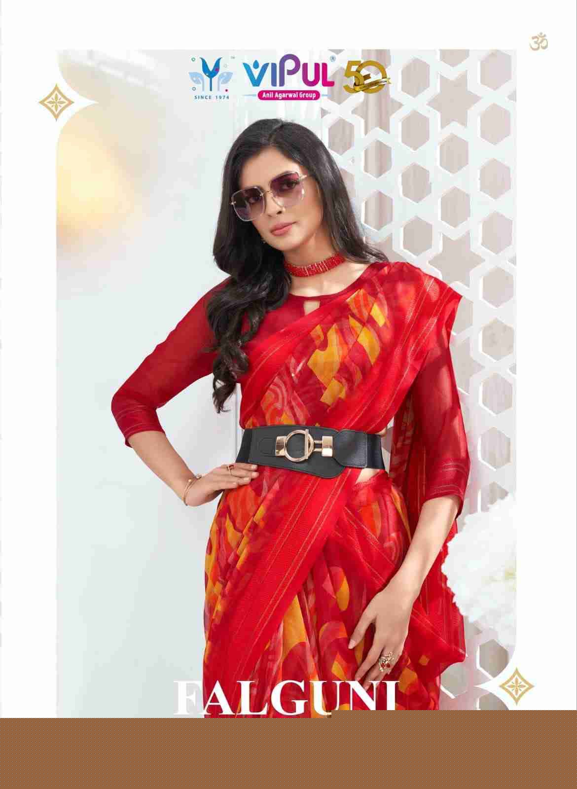 Falguni Vol-2 By Vipul Fashion 83403 To 83411 Series Indian Traditional Wear Collection Beautiful Stylish Fancy Colorful Party Wear & Occasional Wear Georgette Sarees At Wholesale Price