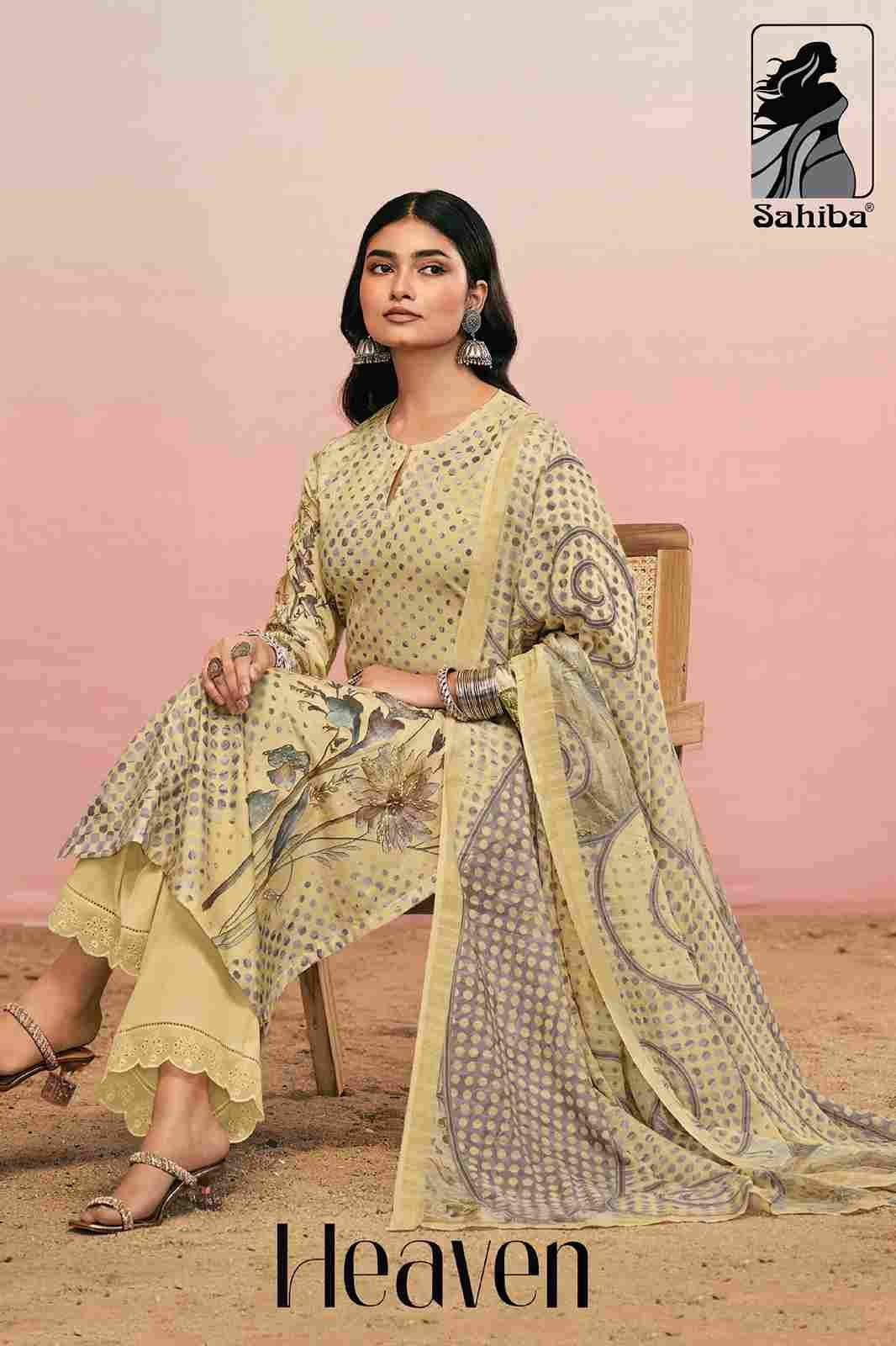 Heaven By Sahiba Fabrics Beautiful Festive Suits Colorful Stylish Fancy Casual Wear & Ethnic Wear Pure Lawn Cotton Dresses At Wholesale Price