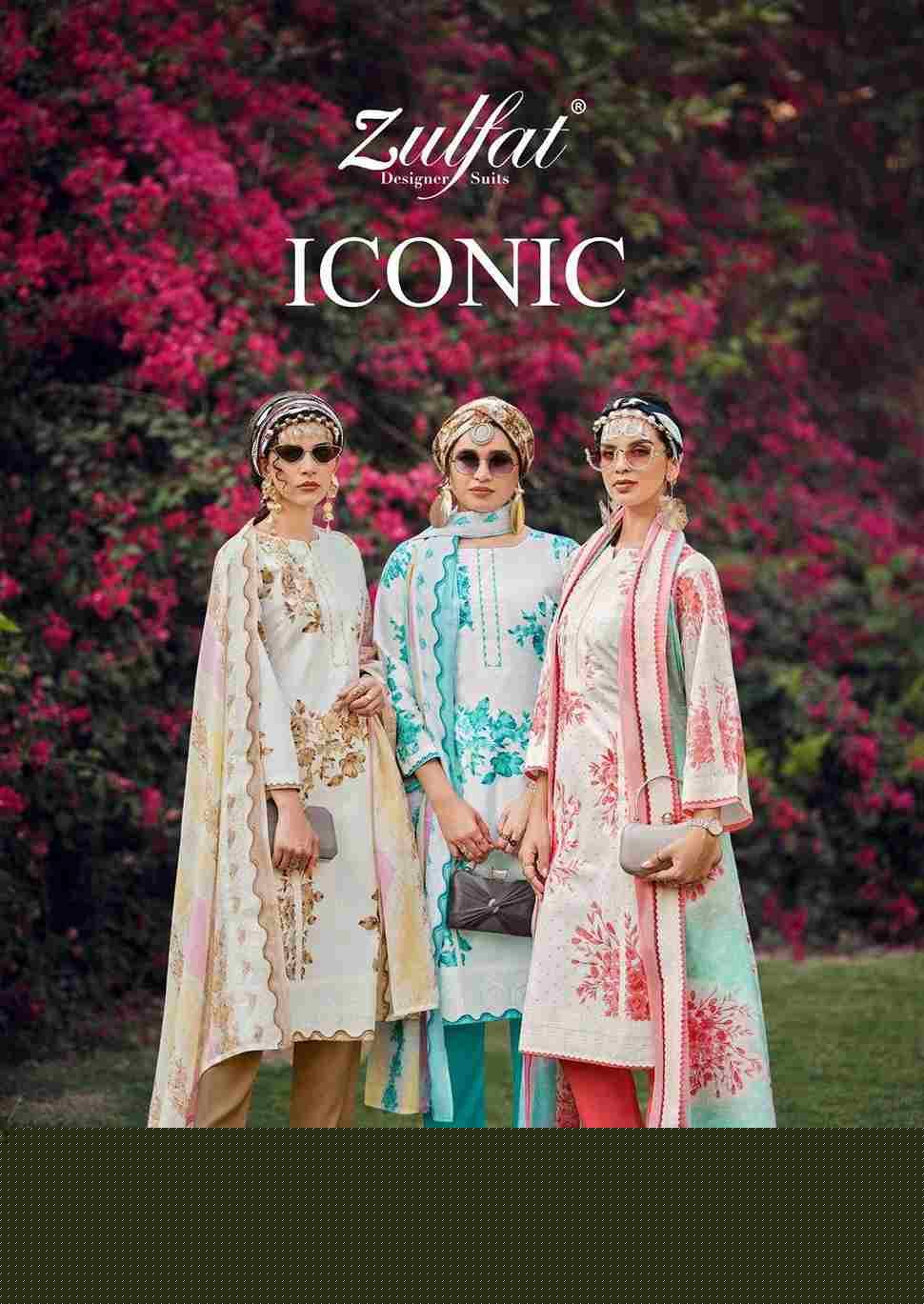 Iconic By Zulfat 641-001 To 641-008 Series Beautiful Festive Suits Stylish Fancy Colorful Casual Wear & Ethnic Wear Pure Cotton Print Dresses At Wholesale Price