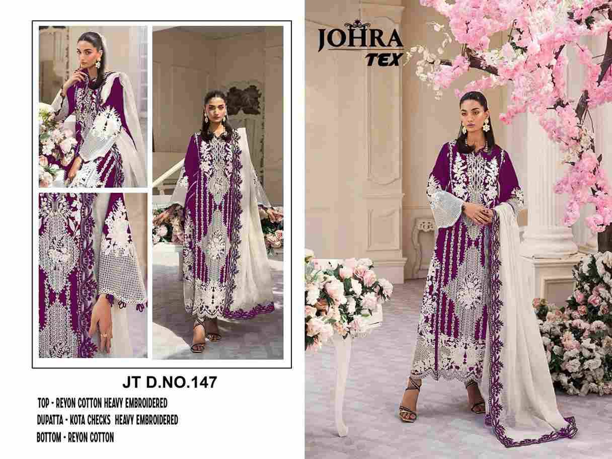 Johra Hit Design 147-M By Johra Tex Beautiful Pakistani Suits Colorful Stylish Fancy Casual Wear & Ethnic Wear Rayon Cotton Embroidered Dresses At Wholesale Price