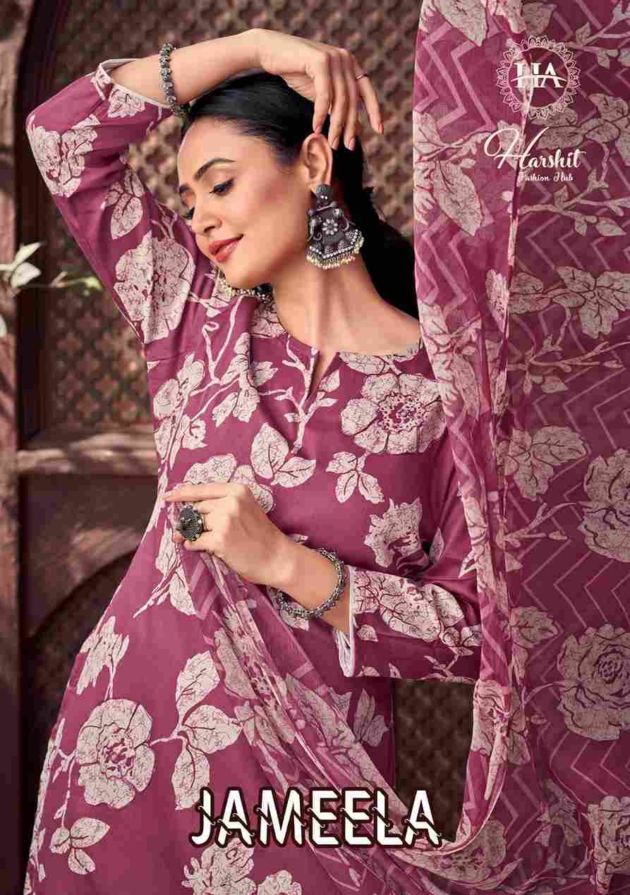 Jameela By Harshit Fashion Hub 1827-001 To 1827-004 Series Beautiful Festive Suits Stylish Fancy Colorful Casual Wear & Ethnic Wear Pure Jam Print Dresses At Wholesale Price