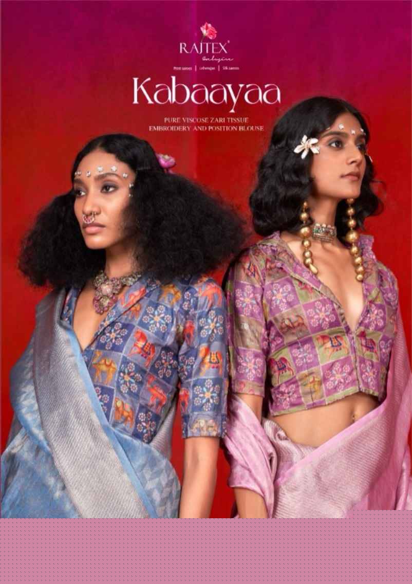 Kabaayaa By Raj Tex 399001 To 399006 Series Indian Traditional Wear Collection Beautiful Stylish Fancy Colorful Party Wear & Occasional Wear Handloom Silk Sarees At Wholesale Price