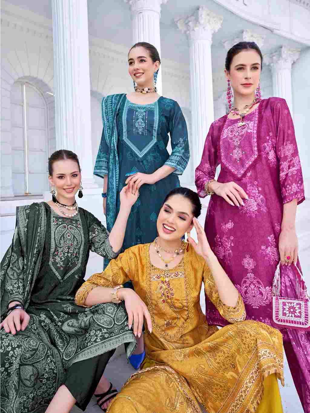 Library By Poonam Designer 1001 To 1006 Series Suits Beautiful Fancy Colorful Stylish Party Wear & Occasional Wear Soft Foil Crepe Dresses At Wholesale Price