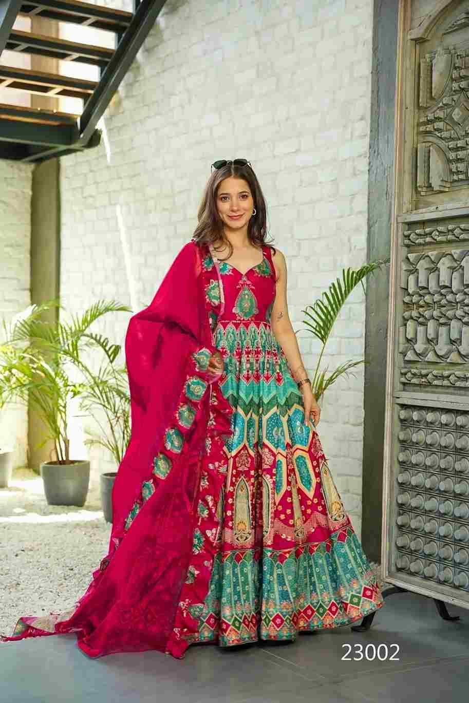 Lucaya Vol-23 By Fashid Wholesale 23001 To 23005 Series Designer Stylish Fancy Colorful Beautiful Party Wear & Ethnic Wear Collection Silk Gowns With Dupatta At Wholesale Price