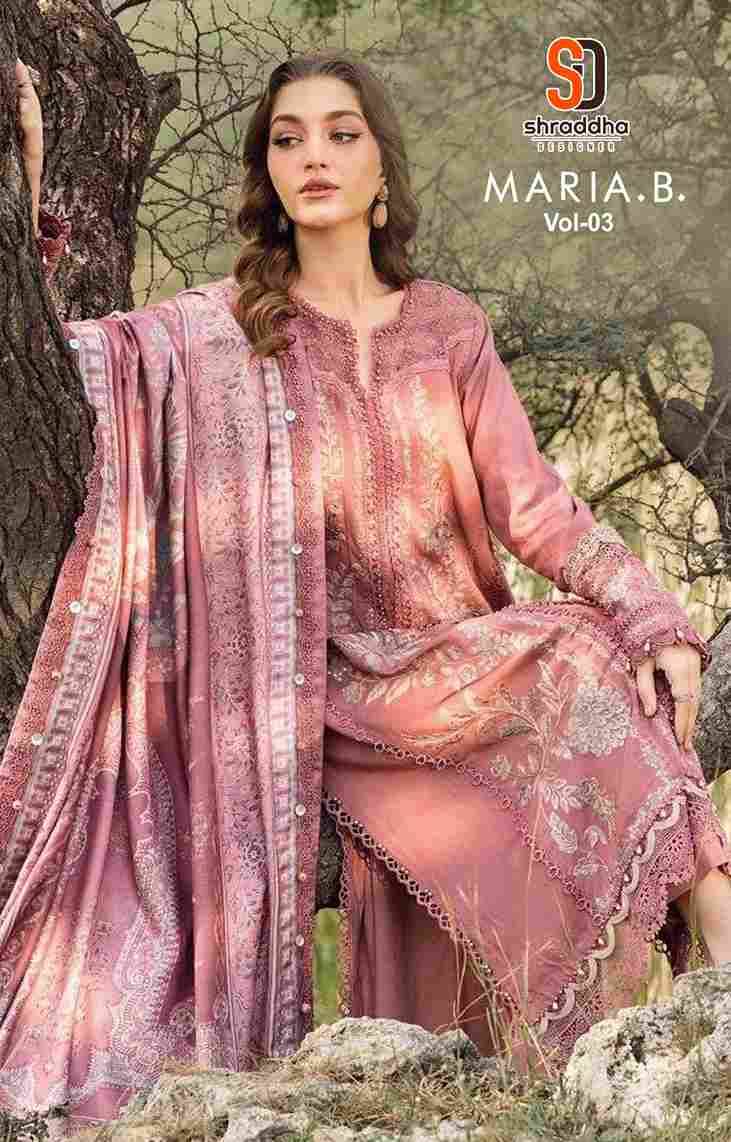 Maria.B. Vol-3 By Shraddha Designer 3001 To 3003 Series Designer Pakistani Suits Beautiful Stylish Fancy Colorful Party Wear & Occasional Wear Pure Viscose Rayon Embroidered Dresses At Wholesale Price