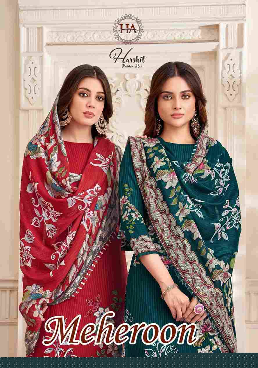 Meheroon By Harshit Fashion Hub 1868-001 To 1868-006 Series Beautiful Festive Suits Stylish Fancy Colorful Casual Wear & Ethnic Wear Pure Viscose Rayon Dresses At Wholesale Price