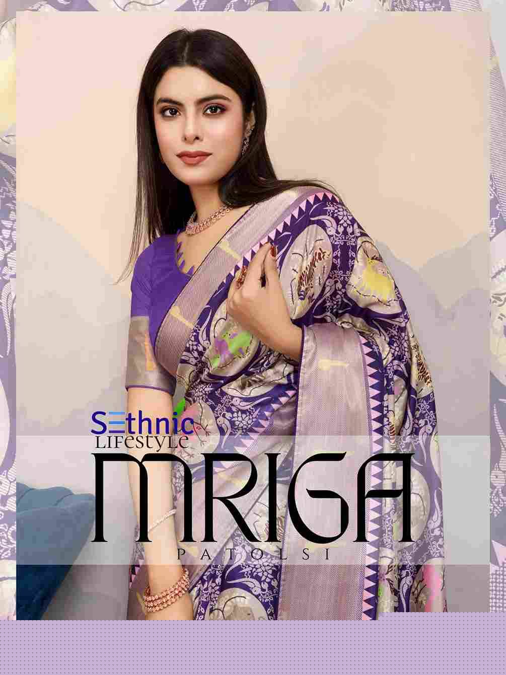 Mriga By Sethnic 74001 To 74006 Series Indian Traditional Wear Collection Beautiful Stylish Fancy Colorful Party Wear & Occasional Wear Dola Satin Sarees At Wholesale Price