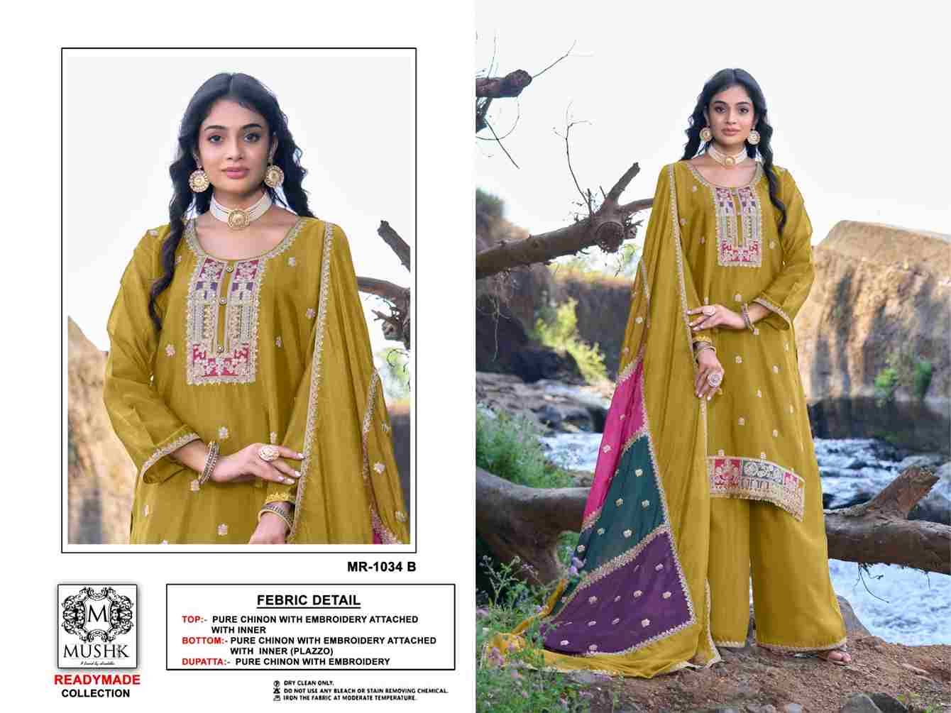 Mushk Hit Design 1034 Colours By Mushk 1034-A To 1034-D Series Beautiful Winter Collection Pakistani Suits Stylish Fancy Colorful Casual Wear & Ethnic Wear Pure Chinnon Dresses At Wholesale Price