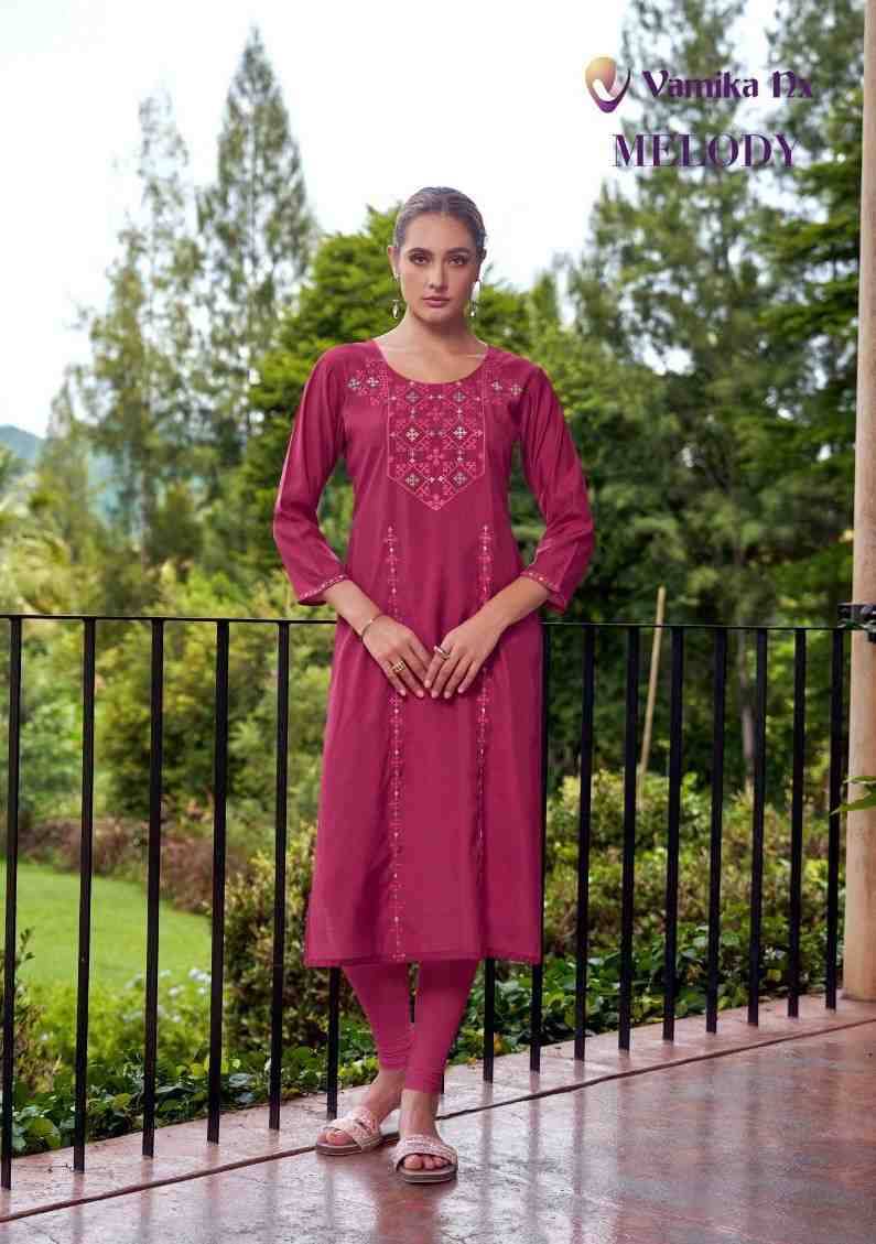 Melody By Vamika 2709 To 2714 Series Designer Festive Collection Beautiful Stylish Fancy Colorful Party Wear & Occasional Wear Chanderi Kurtis With Bottom At Wholesale Price