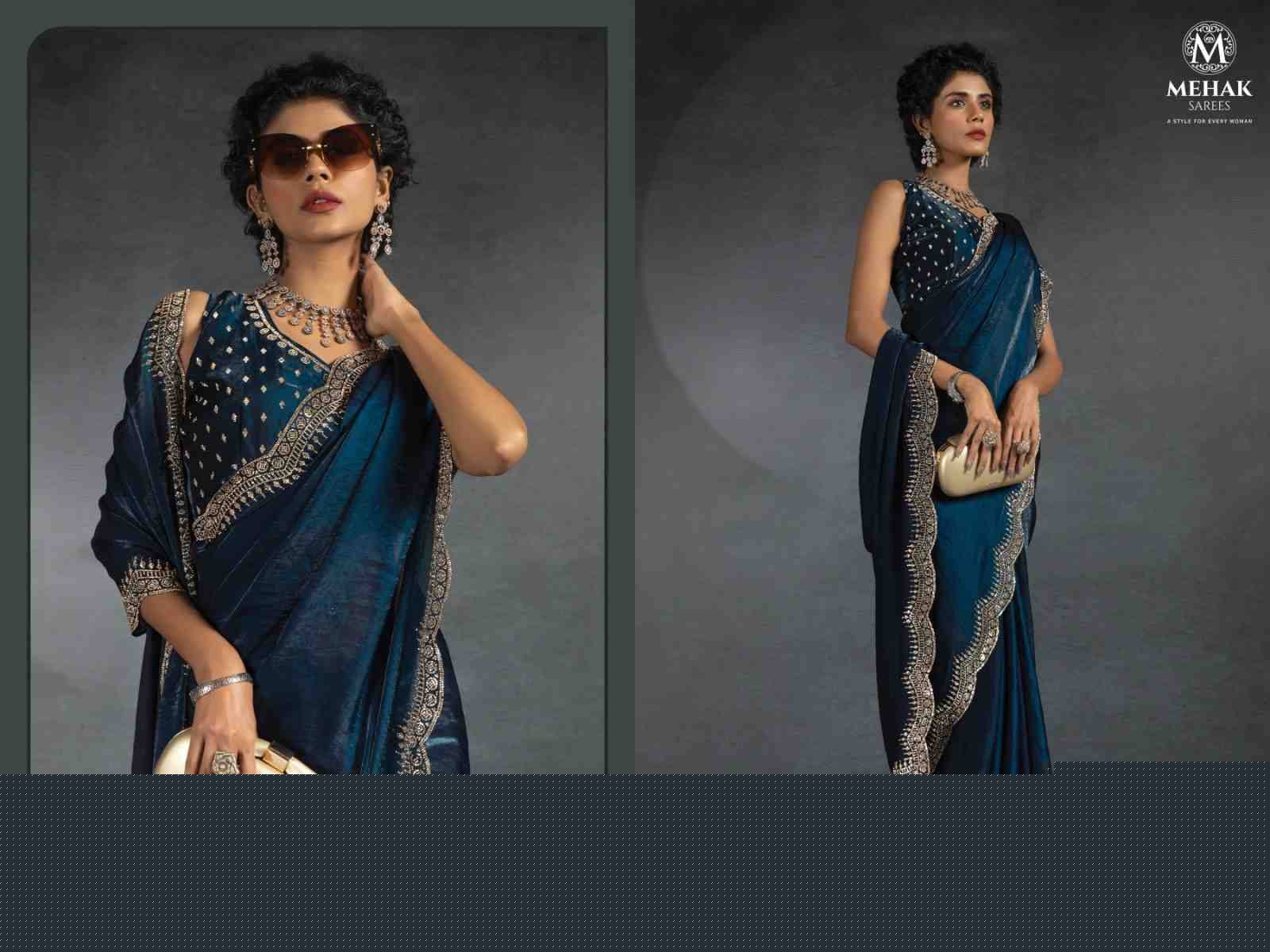 Mehak 1050 Colours By Mehak Sarees 1050-A To 1050-F Series Indian Traditional Wear Collection Beautiful Stylish Fancy Colorful Party Wear & Occasional Wear Satin Silk Sarees At Wholesale Price