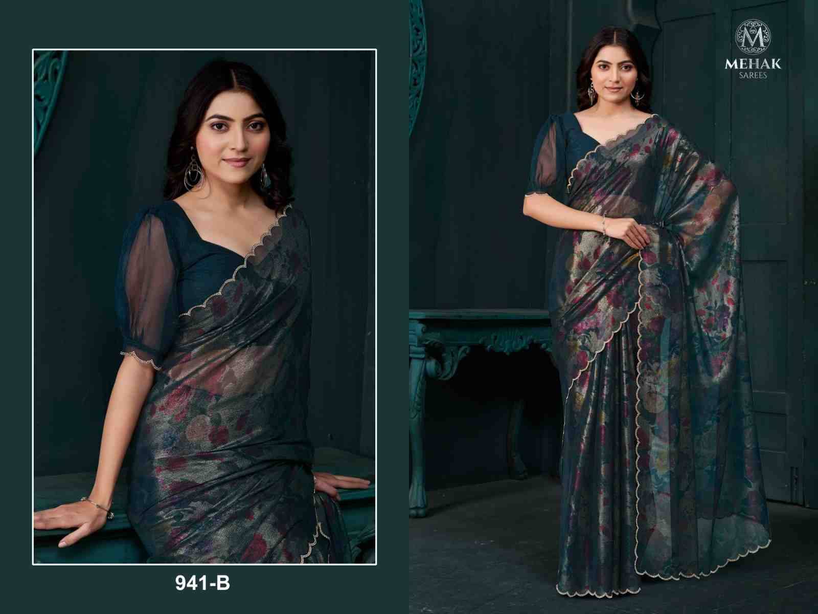 Mehak 941 Colours By Mehak 941-A To 941-D Series Indian Traditional Wear Collection Beautiful Stylish Fancy Colorful Party Wear & Occasional Wear Two Tone Silk Sarees At Wholesale Price