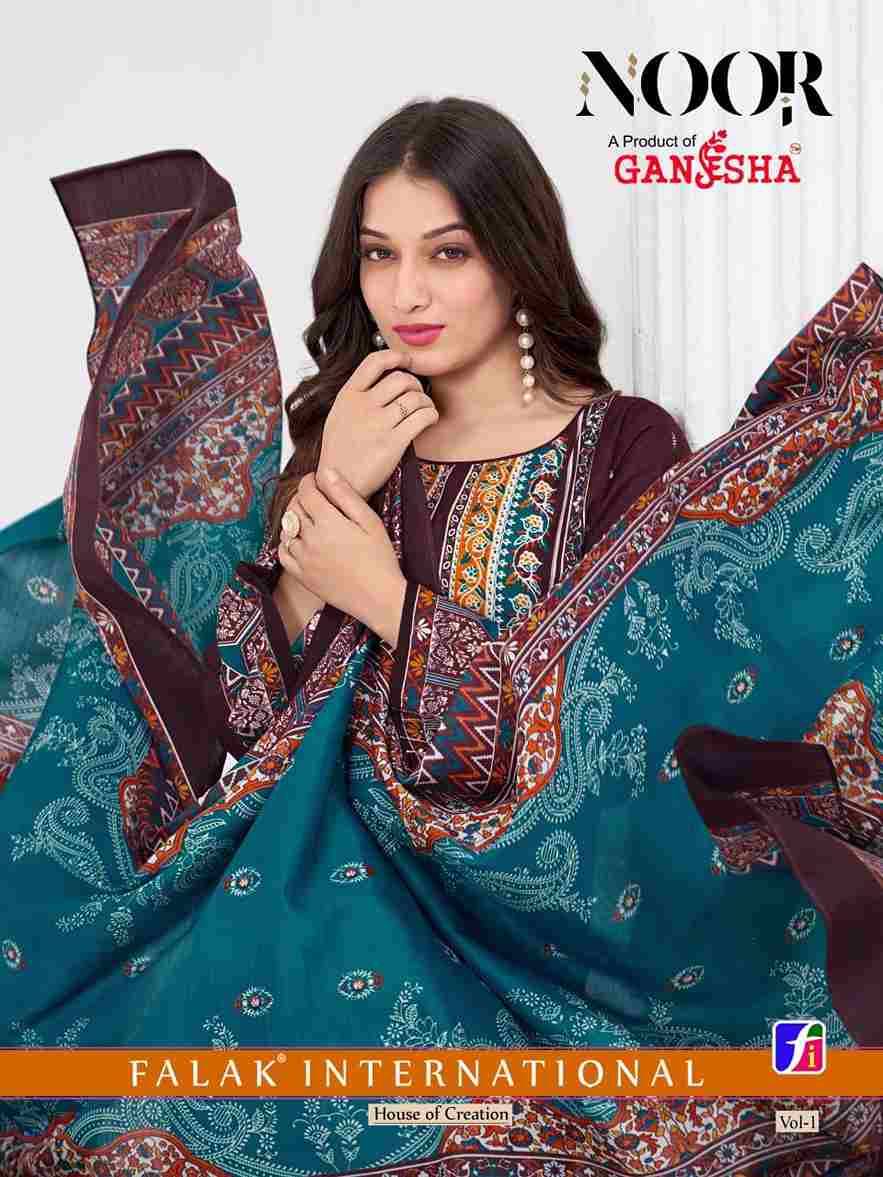 Noor By Ganesha 1008 To 1015 Series Beautiful Festive Suits Colorful Stylish Fancy Casual Wear & Ethnic Wear Cotton Print Dresses At Wholesale Price