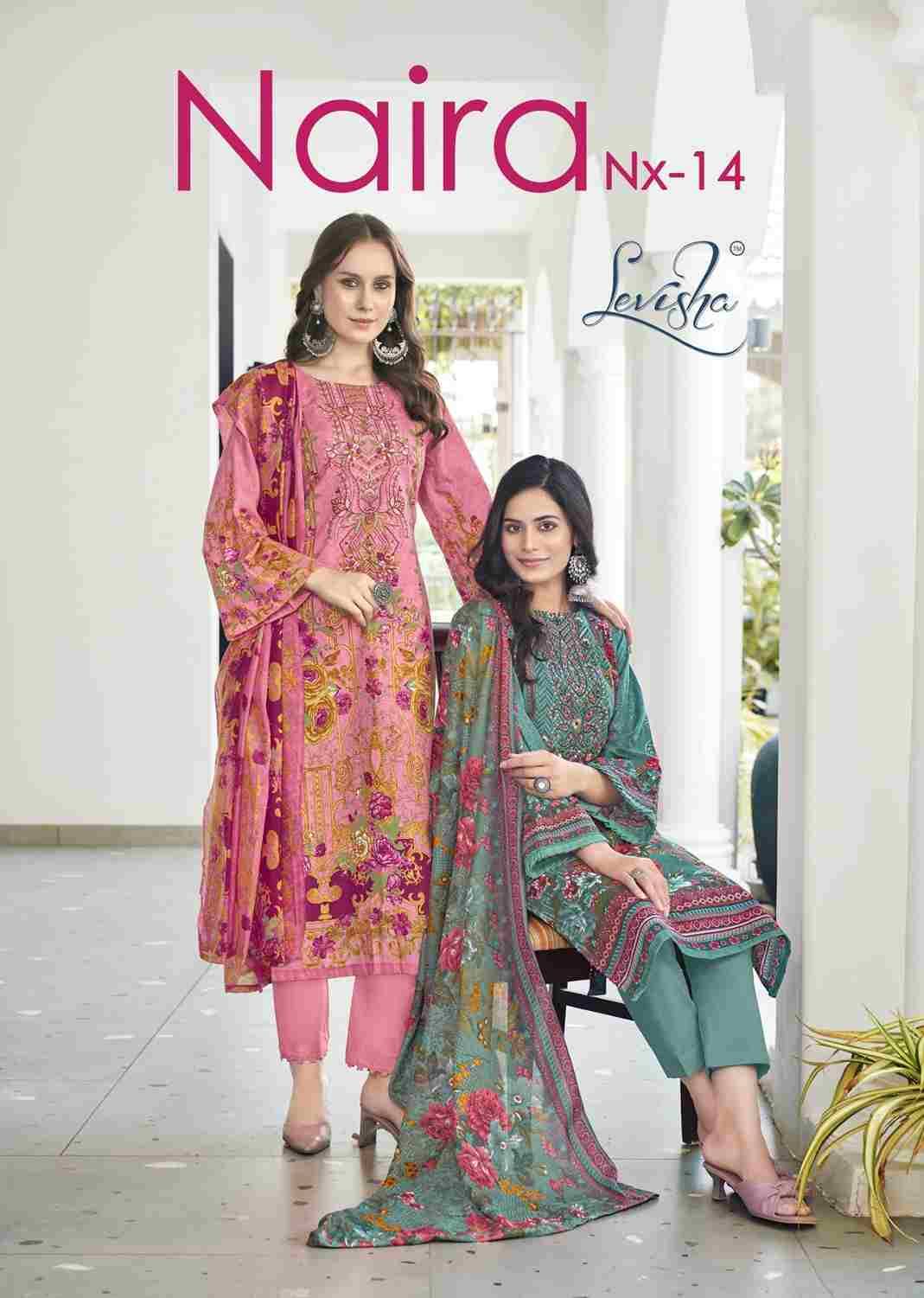 Naira Nx Vol-14 By Levisha 2013 To 2018 Series Beautiful Festive Suits Stylish Fancy Colorful Casual Wear & Ethnic Wear Cambric Lawn Cotton Dresses At Wholesale Price