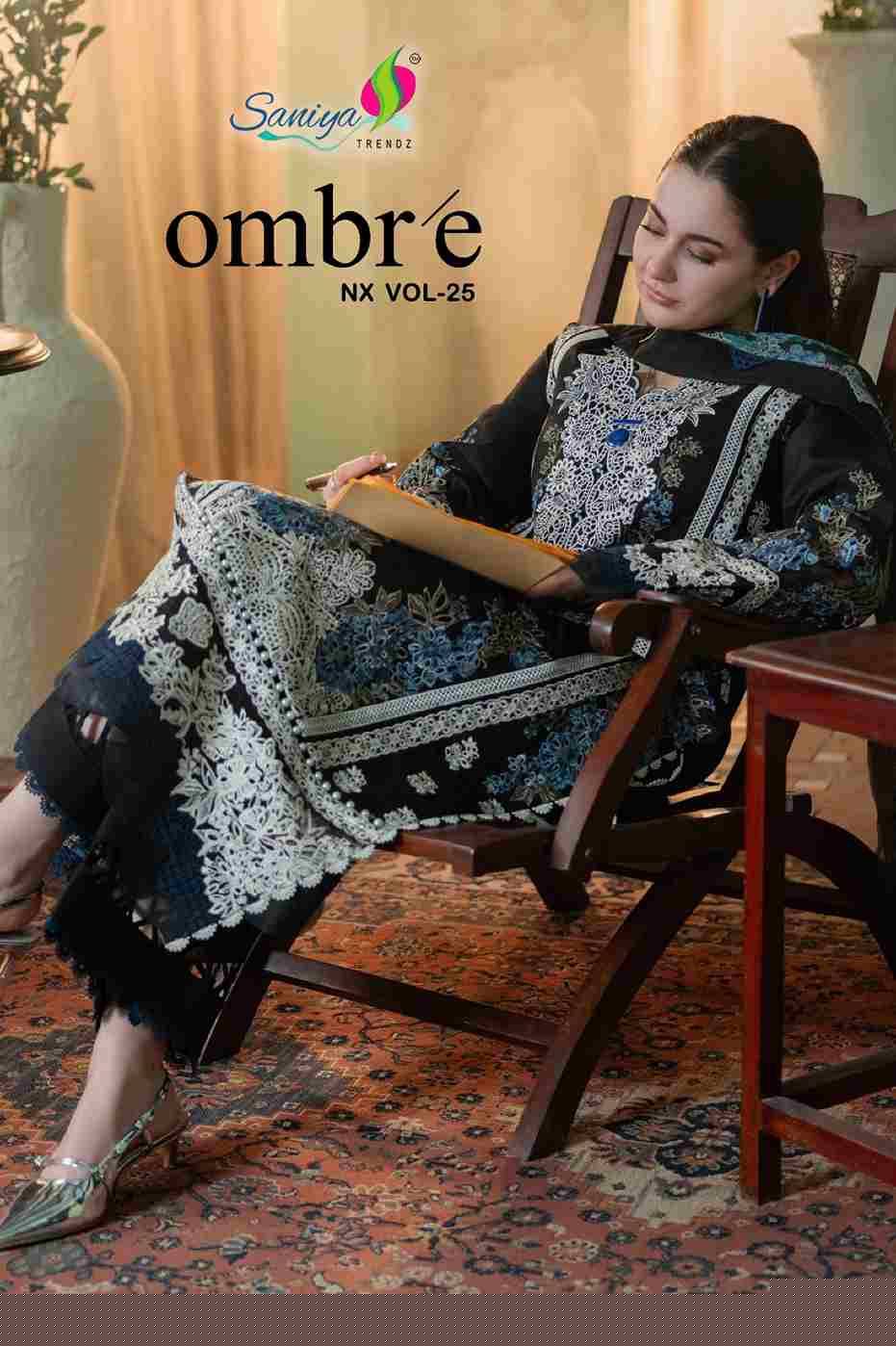 Ombre Vol-25 Nx By Saniya Trendz Beautiful Pakistani Suits Colorful Stylish Fancy Casual Wear & Ethnic Wear Cotton Embroidered Dresses At Wholesale Price