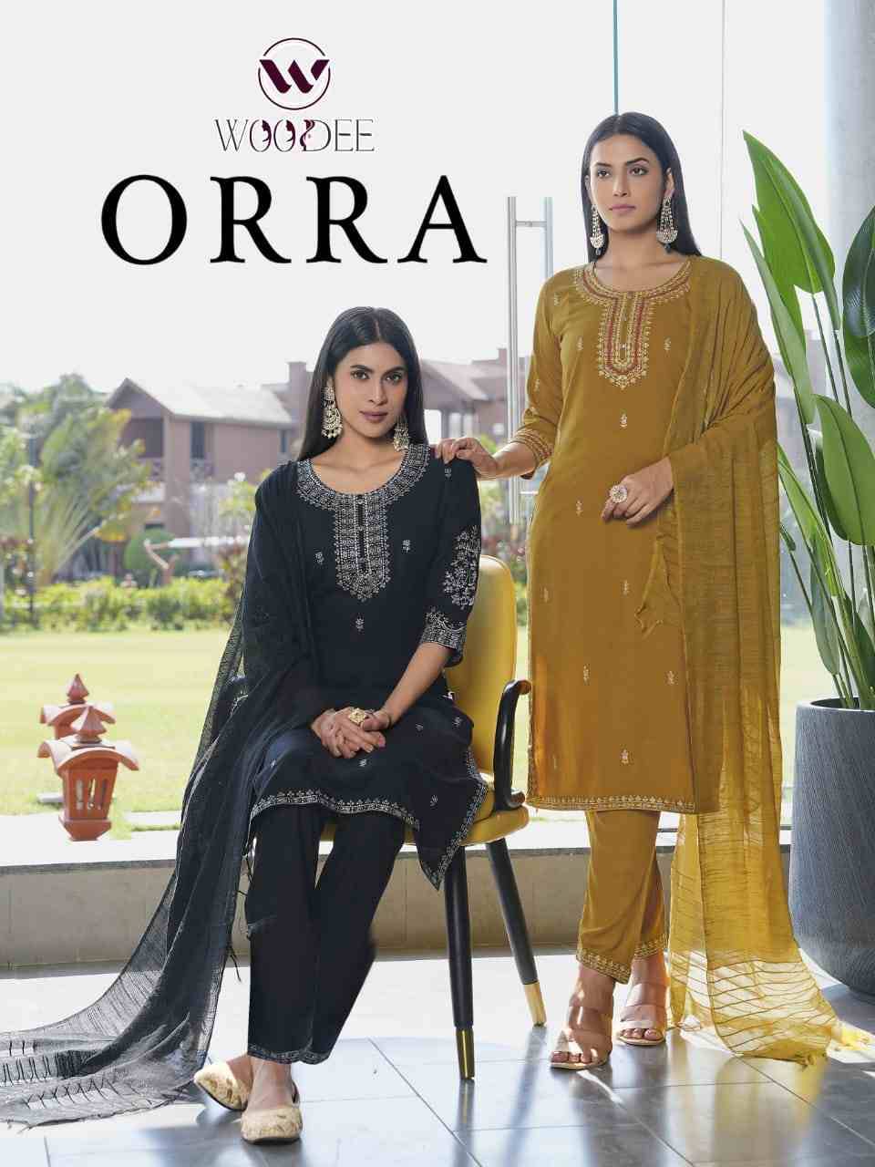 Orra By Woodee 2001 To 2006 Series Beautiful Stylish Festive Suits Fancy Colorful Casual Wear & Ethnic Wear & Ready To Wear Rayon Slub Dresses At Wholesale Price