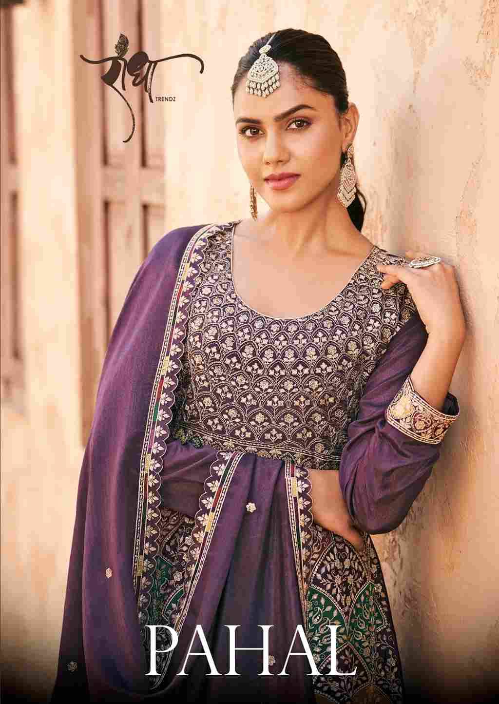 Pahal By Radha Trendz 4051 To 4054 Series Sharara Suits Beautiful Fancy Colorful Stylish Party Wear & Occasional Wear Chinnon Dresses At Wholesale Price