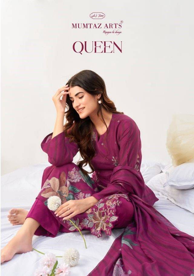 Queen By Mumtaz Arts 5401 To 5404 Series Beautiful Festive Suits Colorful Stylish Fancy Casual Wear & Ethnic Wear Pure Viscose Muslin Print Dresses At Wholesale Price
