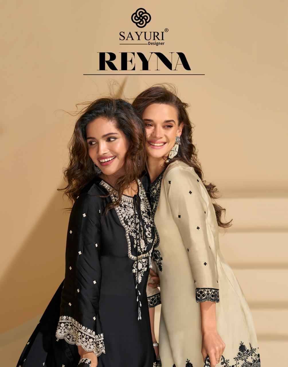 Reyna By Sayuri 5812 To 5813 Series Designer Festive Suits Beautiful Fancy Colorful Stylish Party Wear & Occasional Wear Chinnon Silk Dresses At Wholesale Price