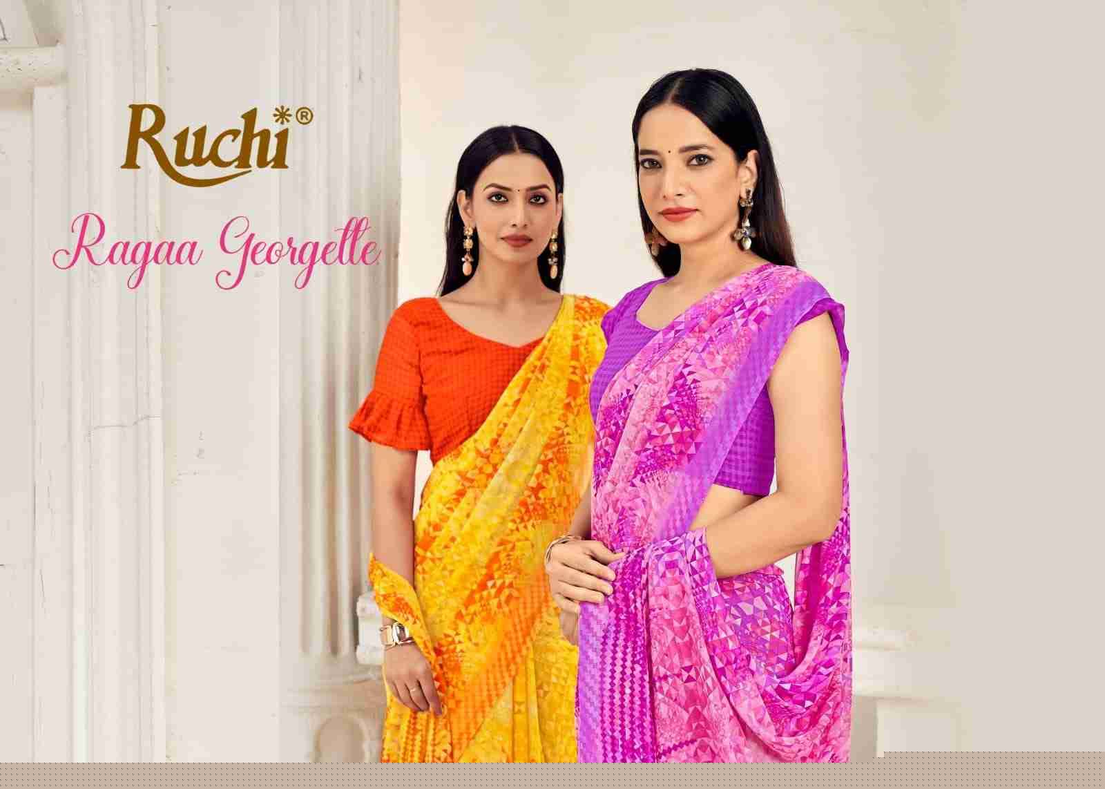 Ragaa Georgette Vol-11 By Ruchi Sarees 36901-A To 36906-B Series Indian Traditional Wear Collection Beautiful Stylish Fancy Colorful Party Wear & Occasional Wear Georgette Sarees At Wholesale Price