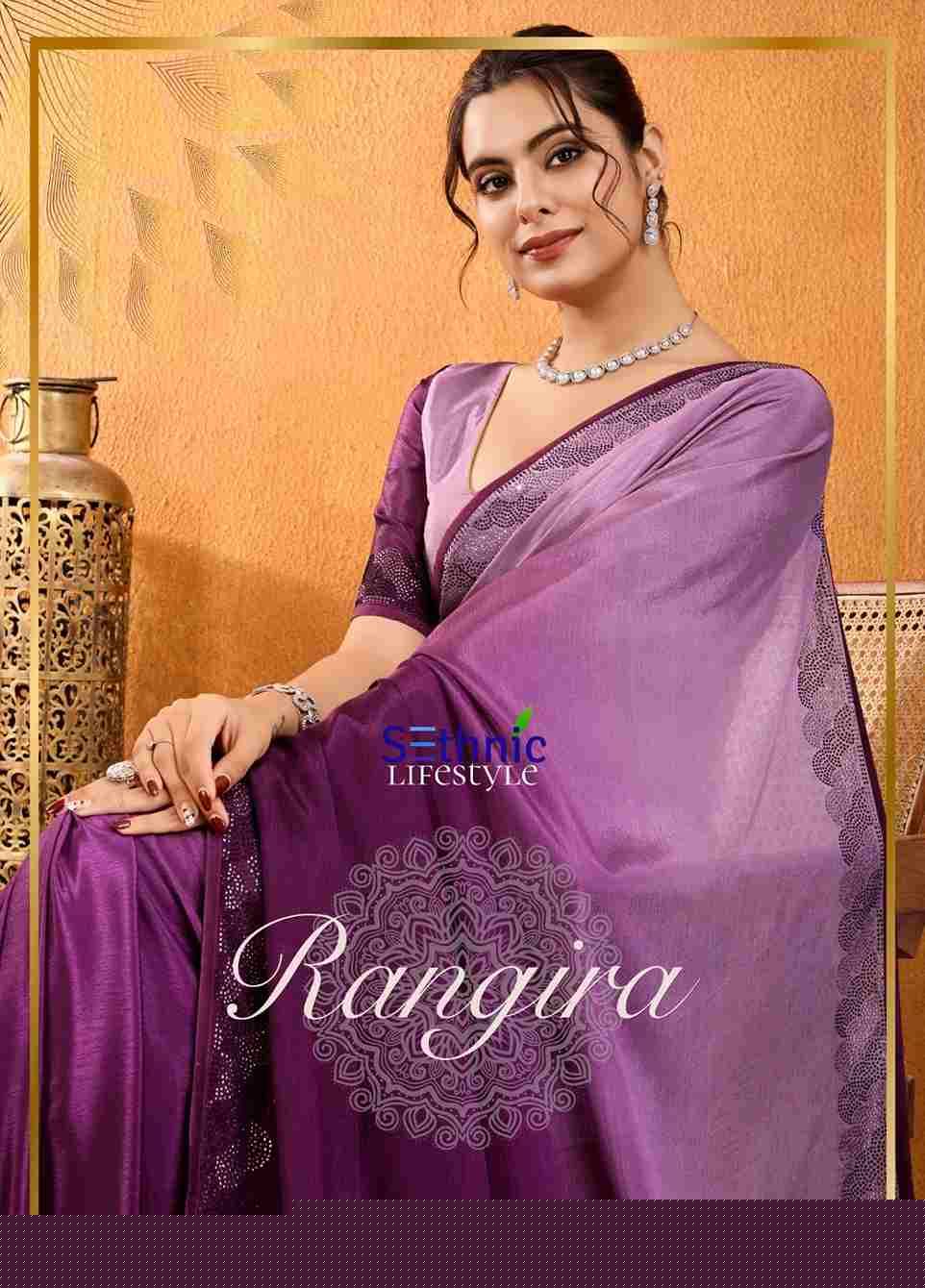 Rangira By Sethnic 63001 To 63004 Series Indian Traditional Wear Collection Beautiful Stylish Fancy Colorful Party Wear & Occasional Wear Chinnon Sarees At Wholesale Price