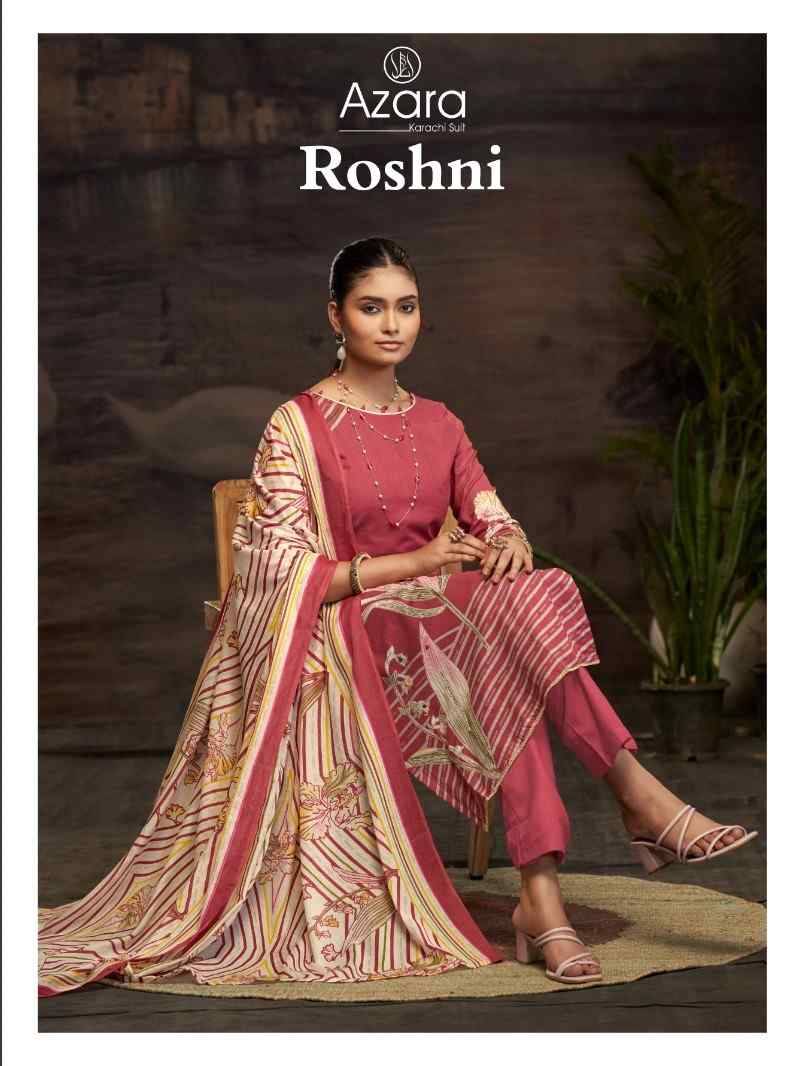 Roshni By Azara 50001 To 50004 Series Beautiful Festive Suits Stylish Fancy Colorful Casual Wear & Ethnic Wear Pure Lawn Cotton Dresses At Wholesale Price
