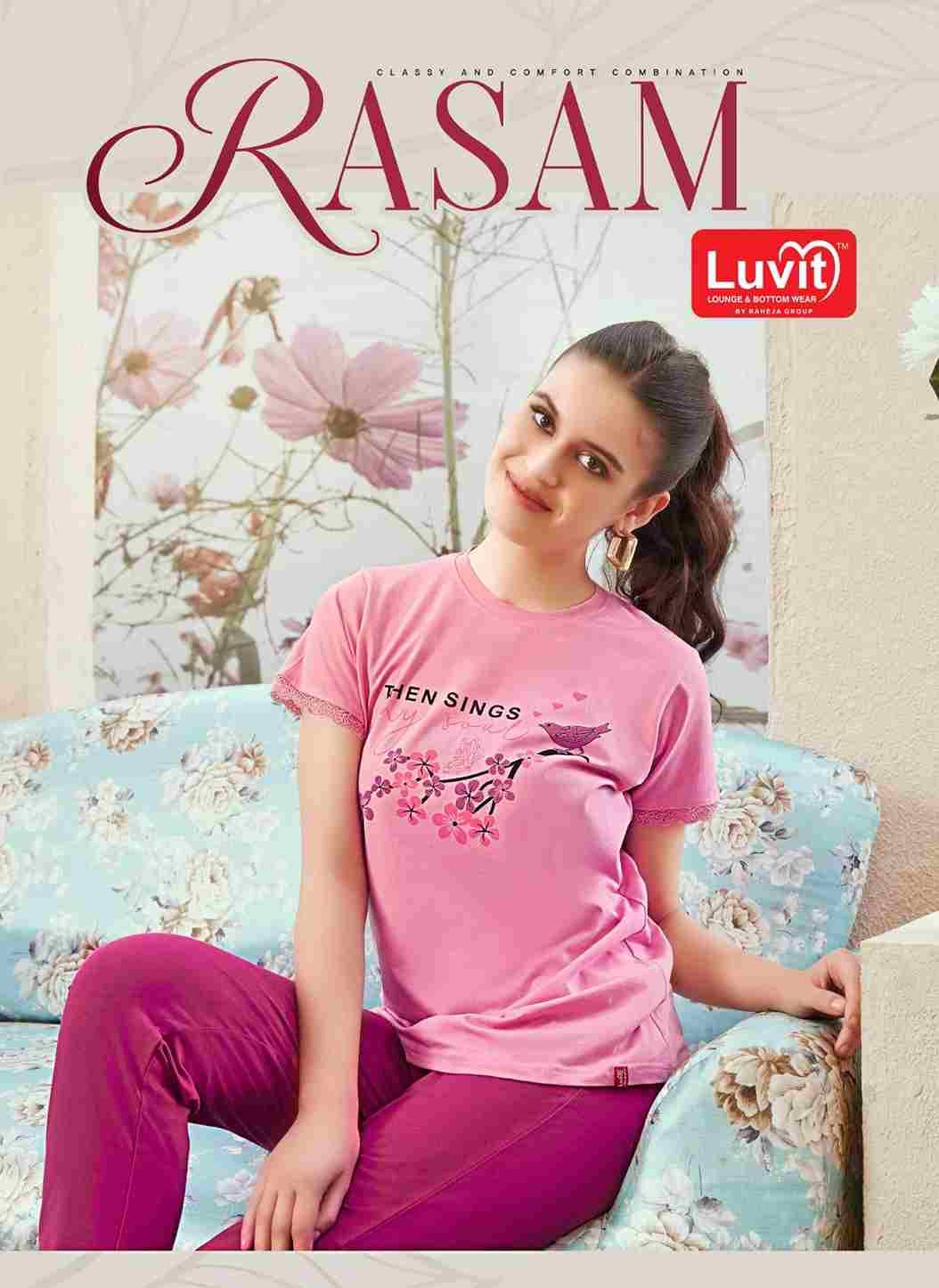 Rasam By Luvit 101 To 108 Series Beautiful Stylish Fancy Colorful Casual Wear & Ethnic Wear 4Way Lycra Night Suits At Wholesale Price