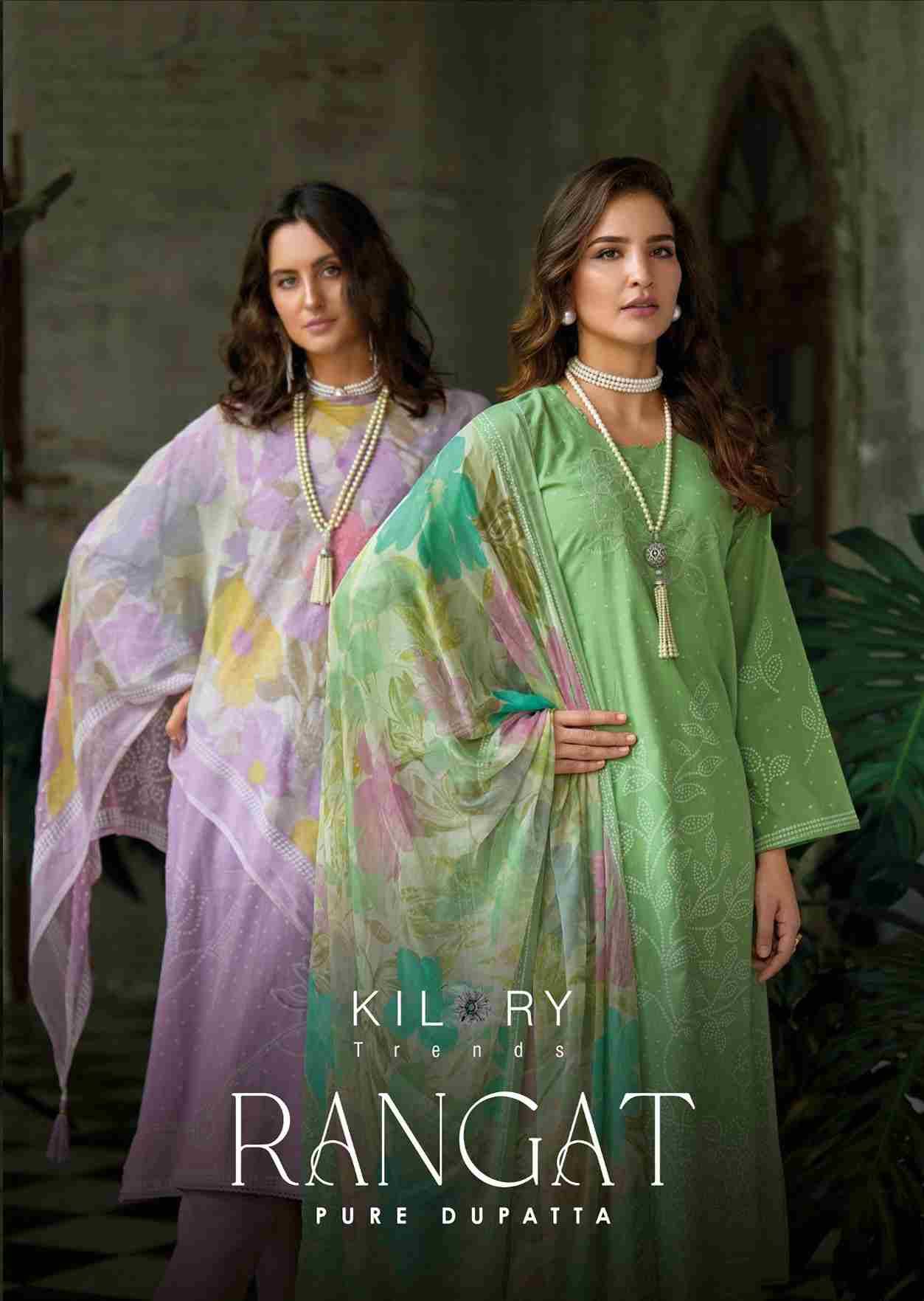 Rangat By Kilory 1541 To 1546 Series Beautiful Festive Suits Colorful Stylish Fancy Casual Wear & Ethnic Wear Pure Lawn Cotton Dresses At Wholesale Price