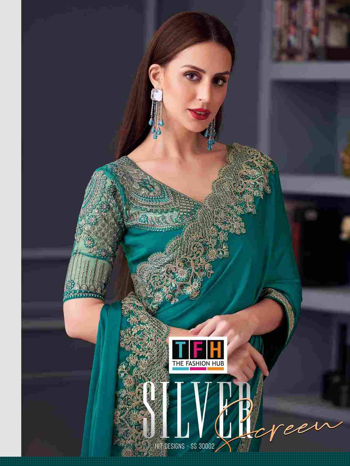 Silver Screen 30002 Colours By TFH 30002 -A To 30002-G Series Indian Traditional Wear Collection Beautiful Stylish Fancy Colorful Party Wear & Occasional Wear Silk Sarees At Wholesale Price